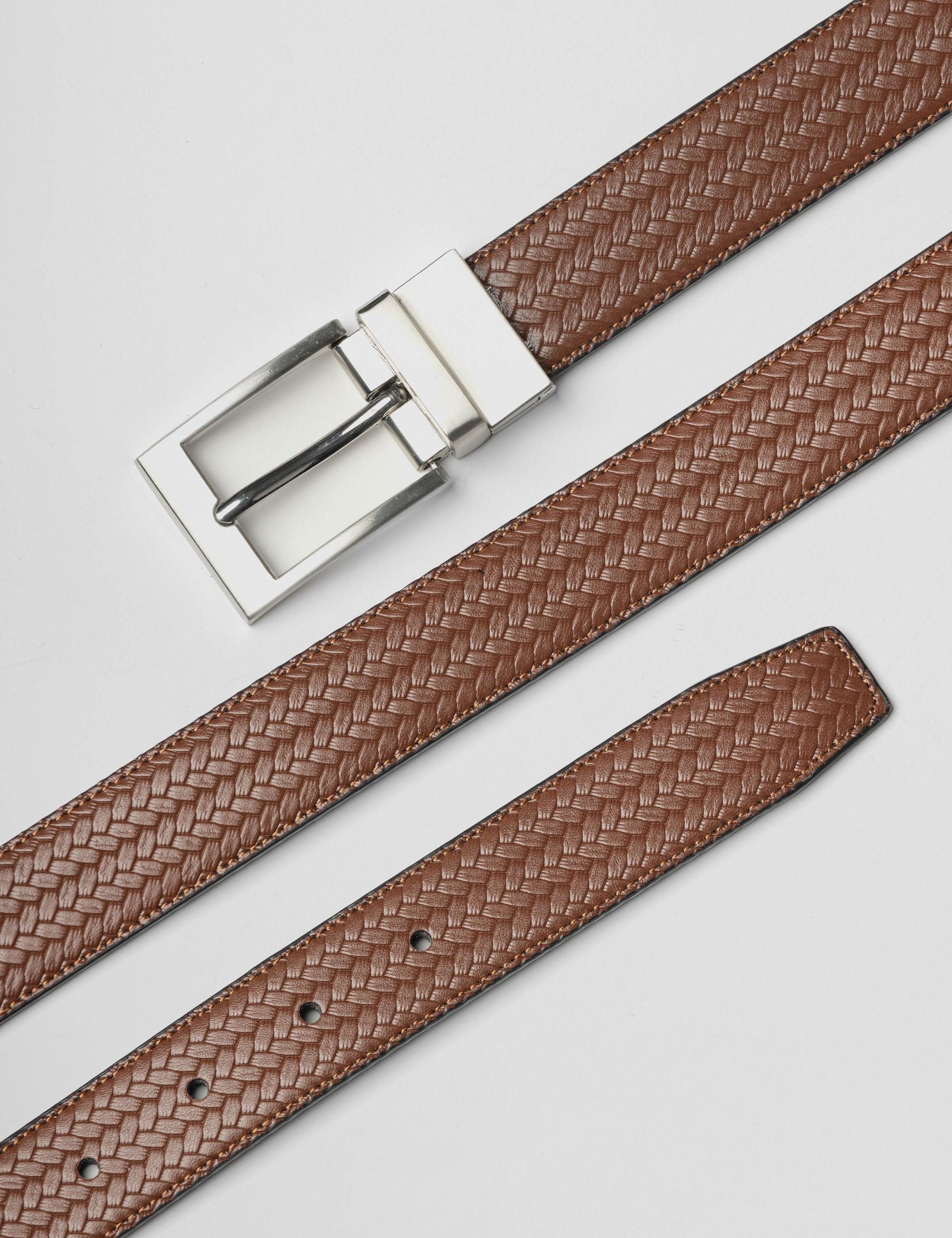 CINTURON REVERSIBLE EFECTO PIEL NEGRO/MARRON