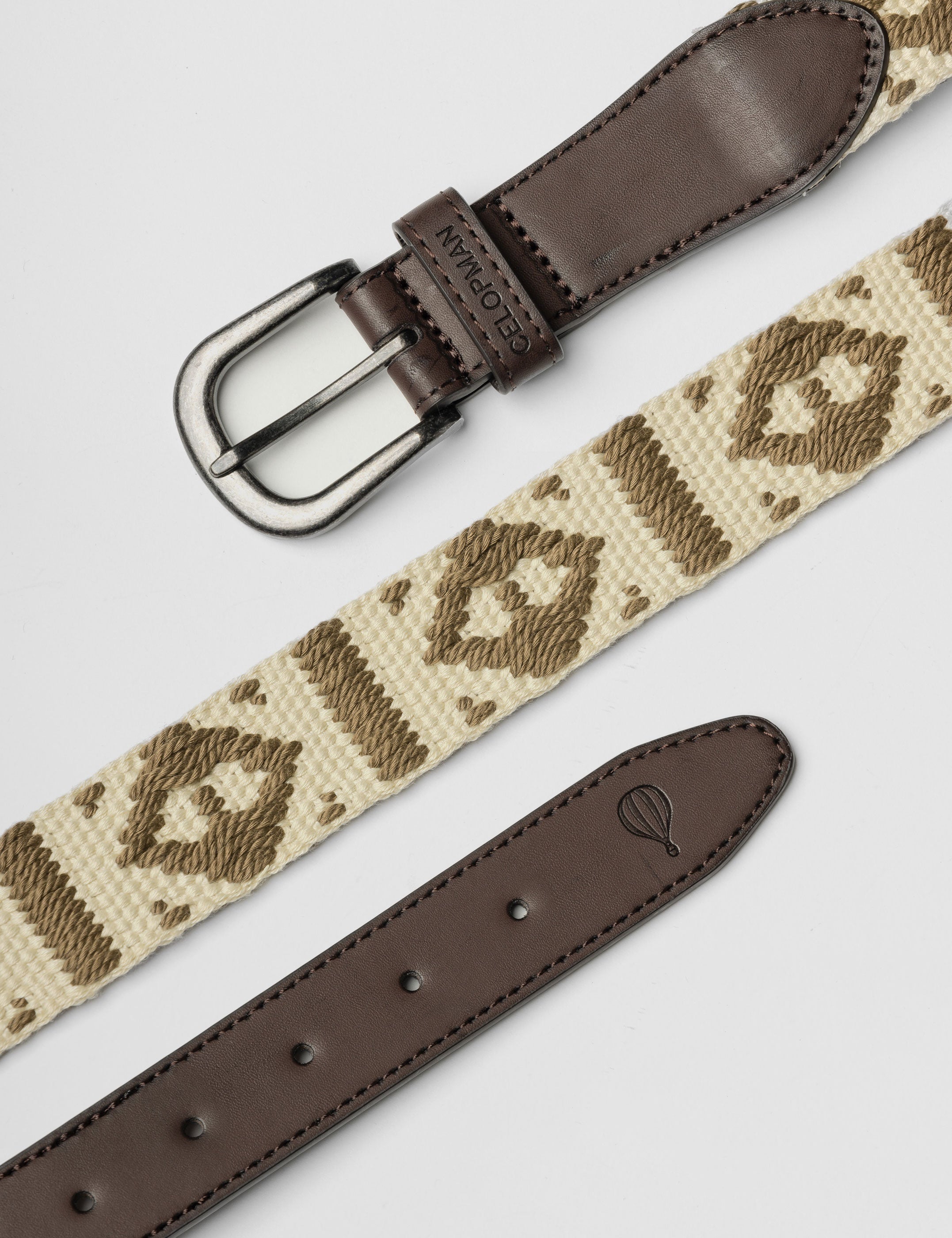 CINTURON ÉTNICO BEIGE