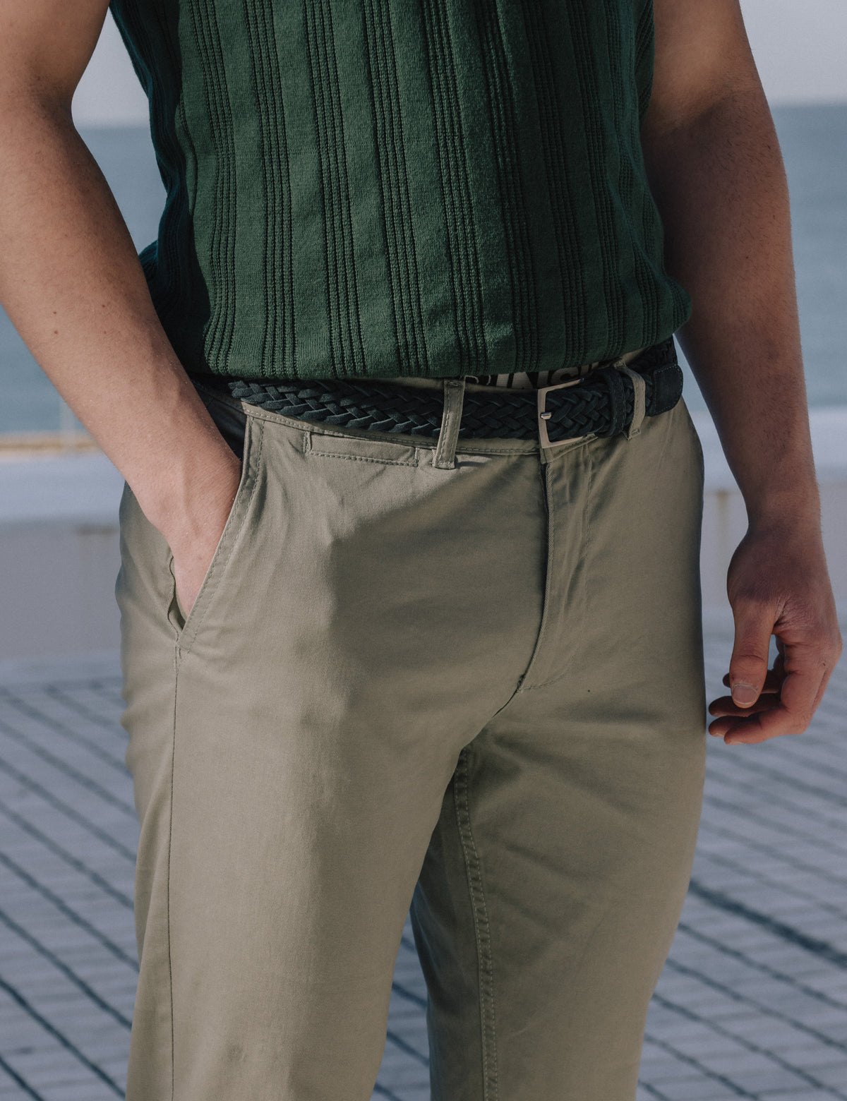 CALÇAS CHINO SKINNY VERDES