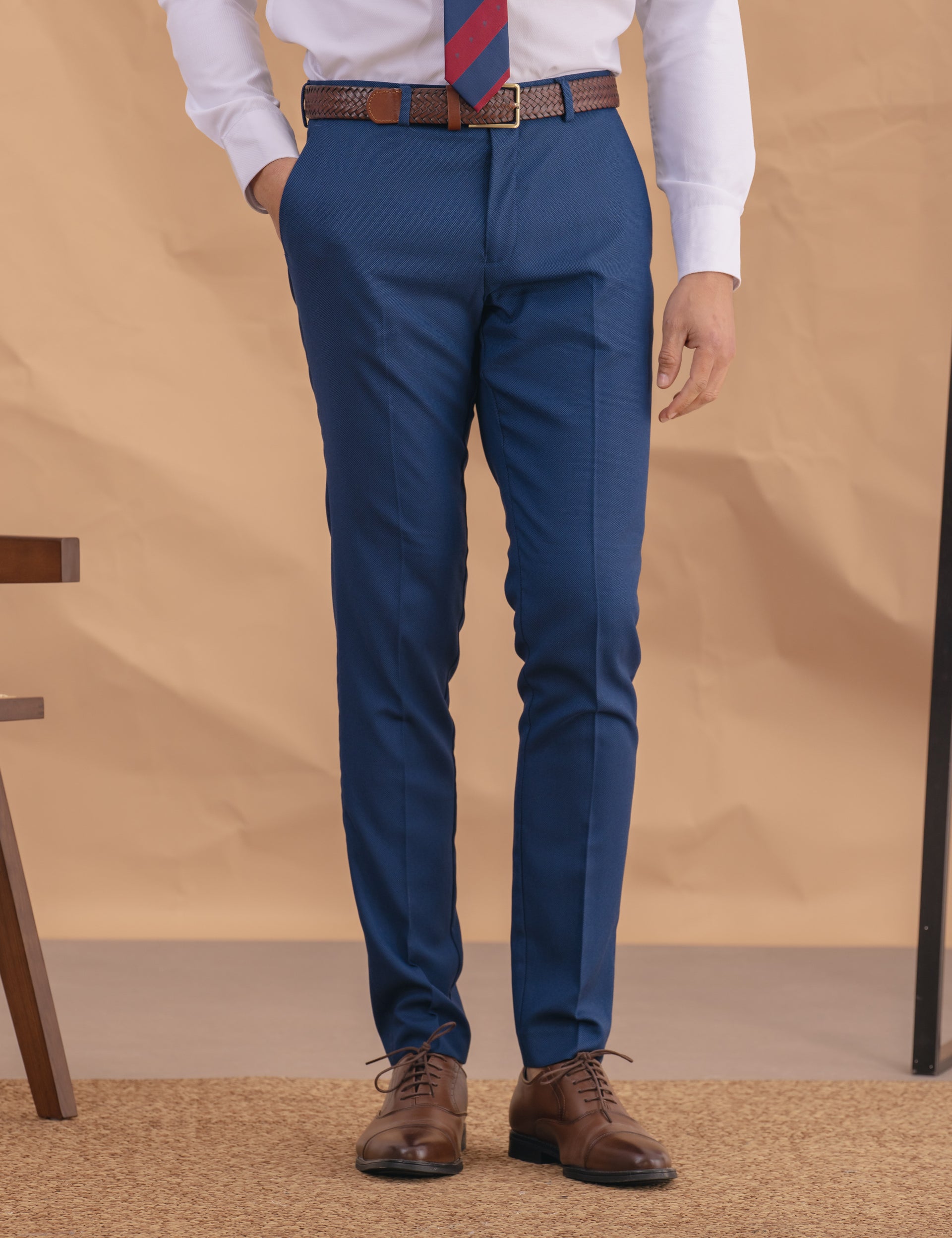 PANTALÓN TRAJE AZUL CELOPMAN MODA MASCULINA - Main Image
