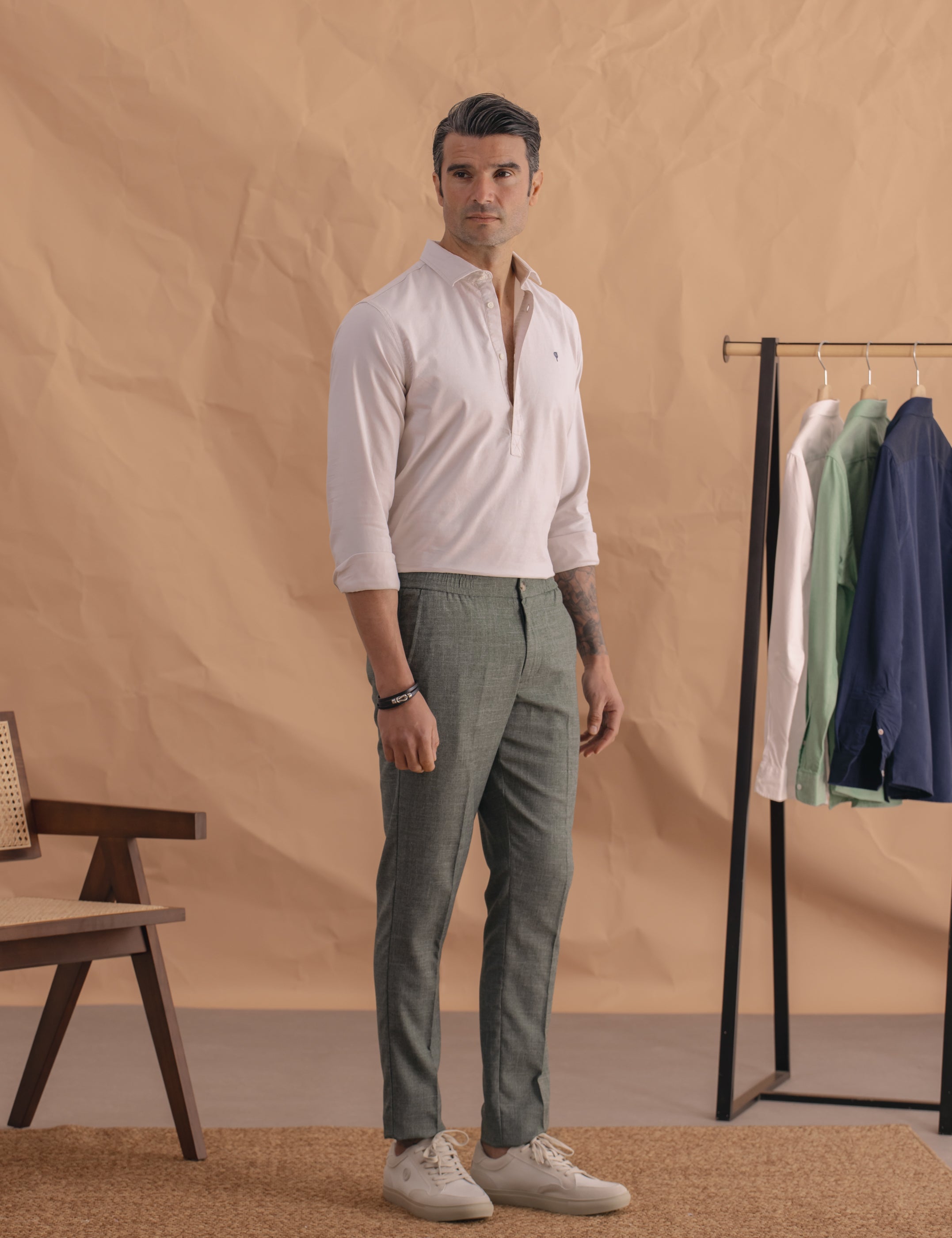 PANTALÓN TRAJE CASUAL VERDE
