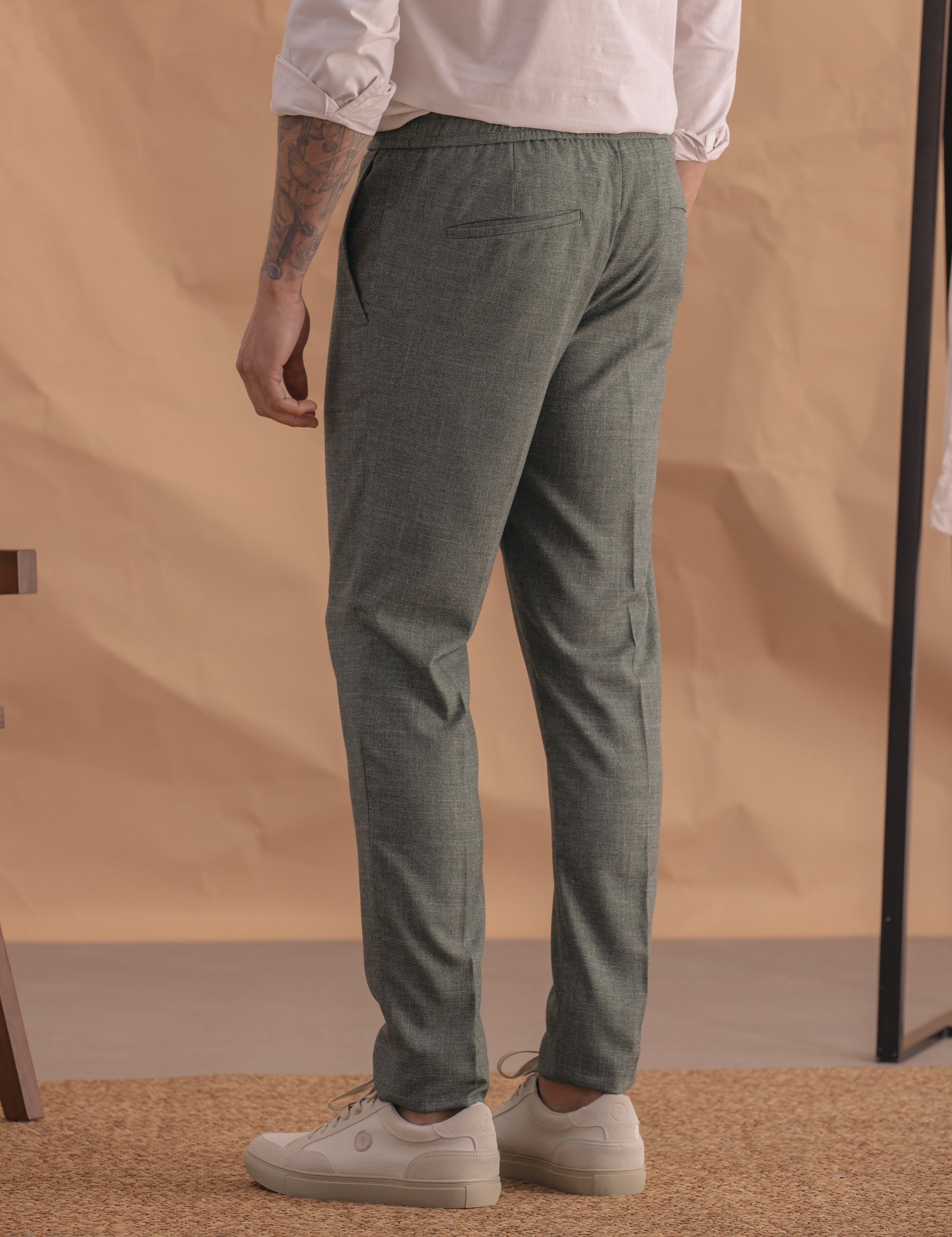 PANTALÓN TRAJE CASUAL VERDE