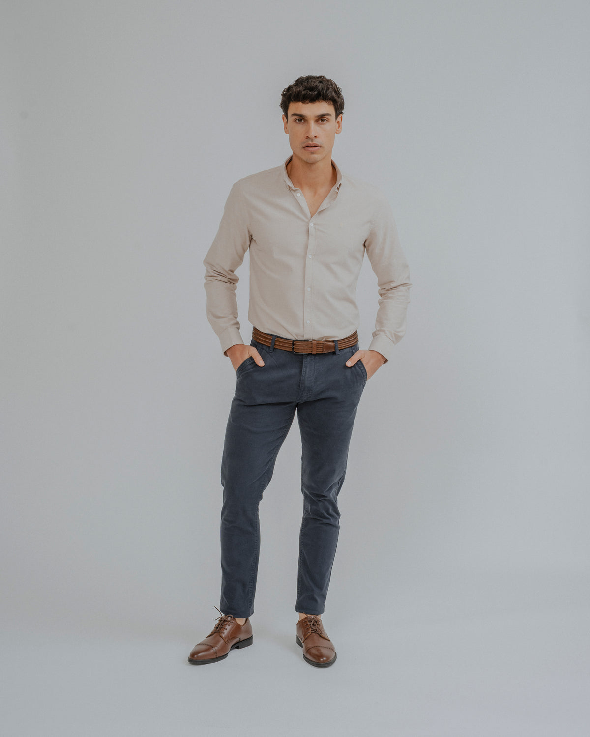 CHINO ESTRUTURA AZUL