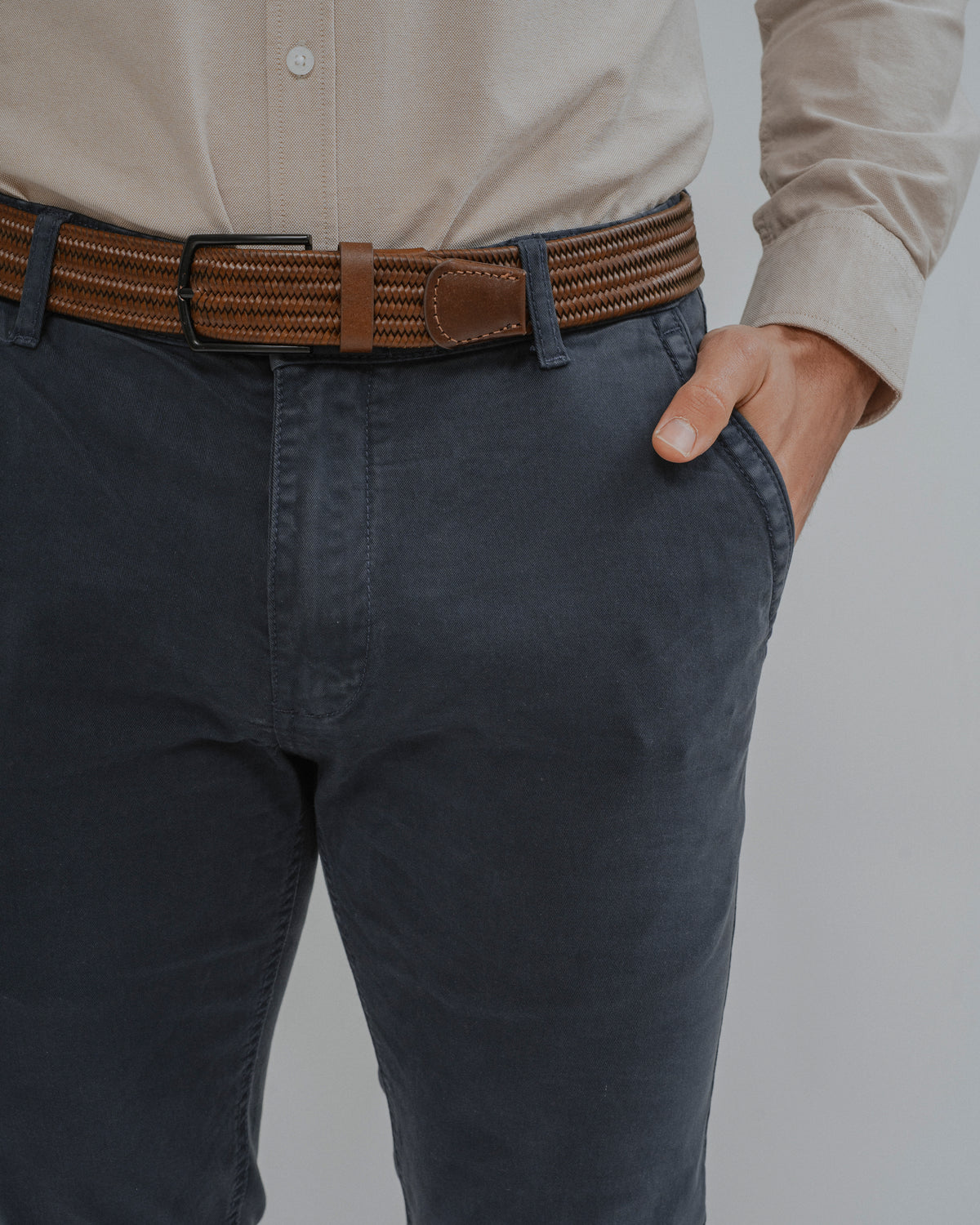 CHINO ESTRUTURA AZUL
