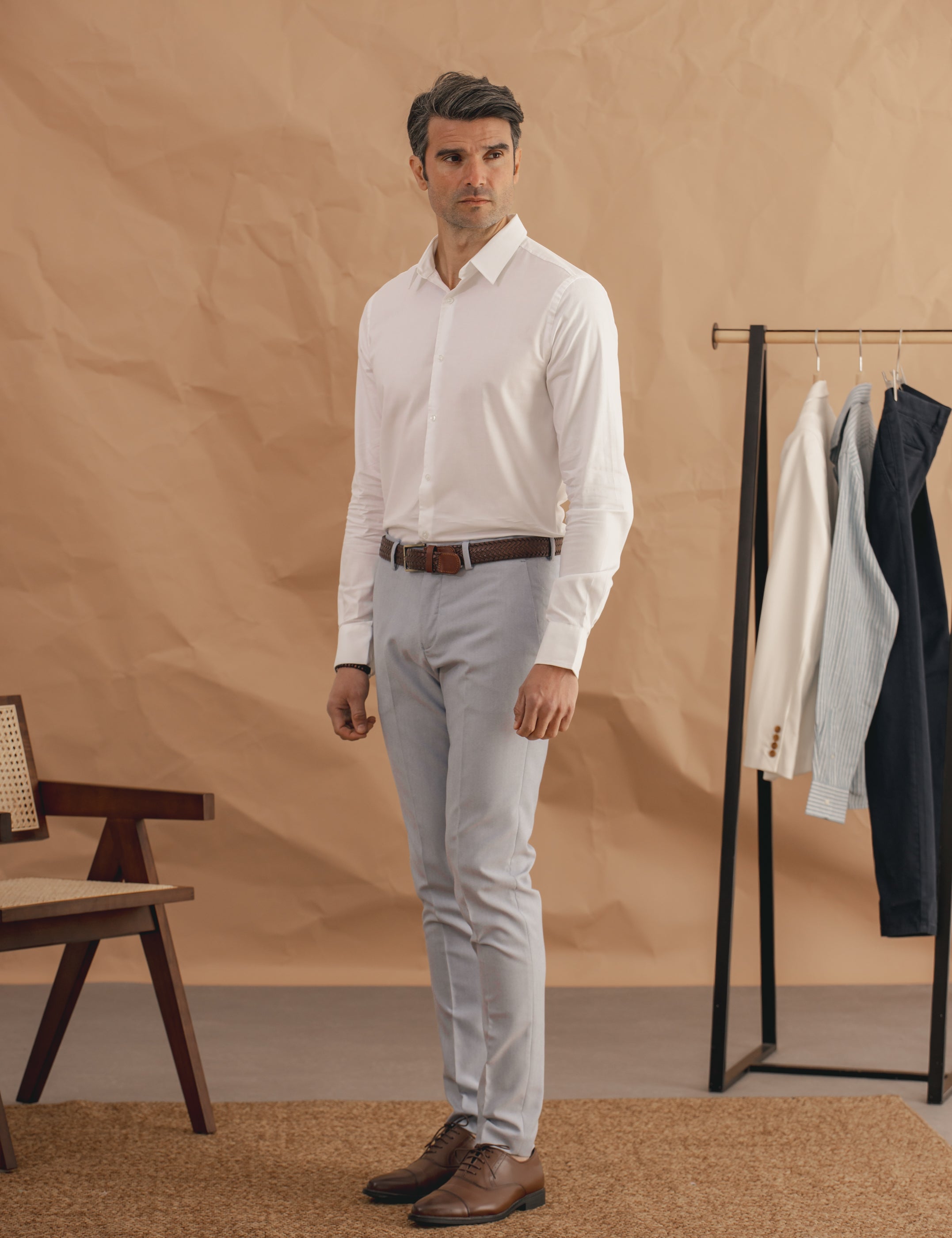 PANTALÓN DE TRAJE CELESTE