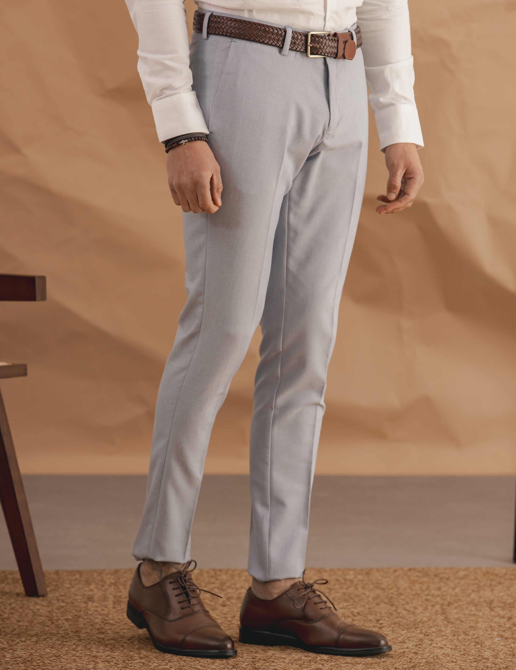 PANTALÓN DE TRAJE CELESTE