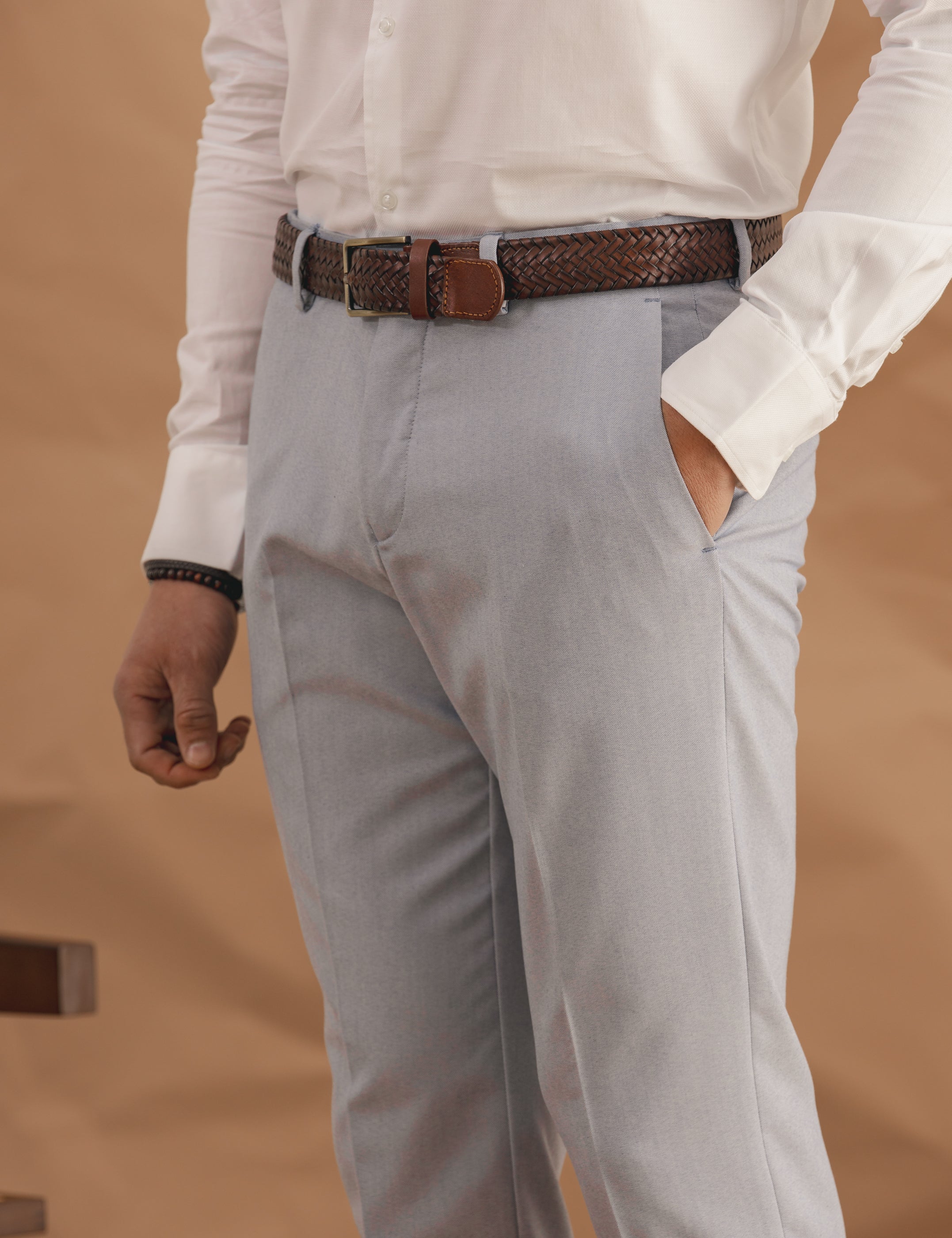 PANTALÓN DE TRAJE CELESTE