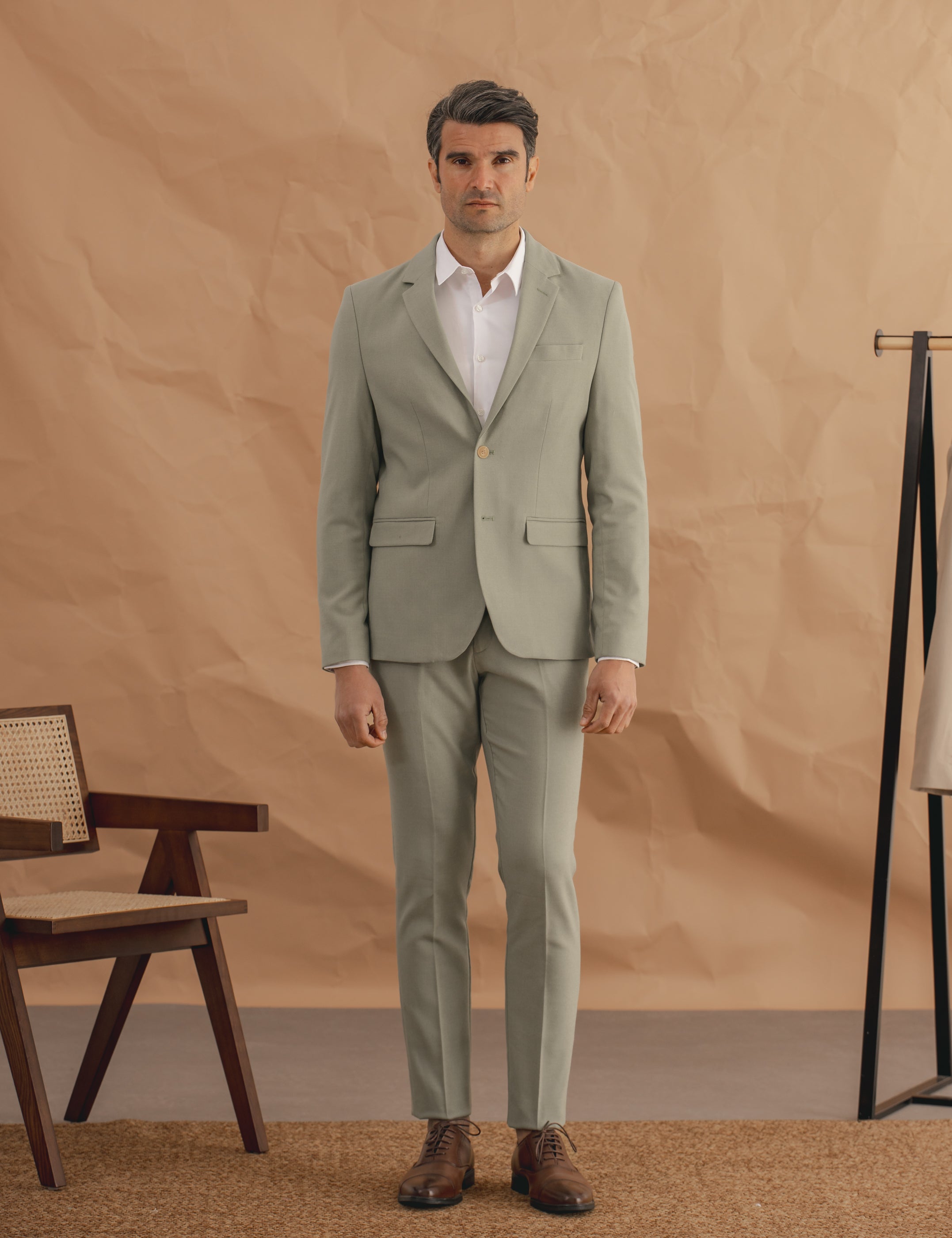 PANTALÓN DE TRAJE VERDE