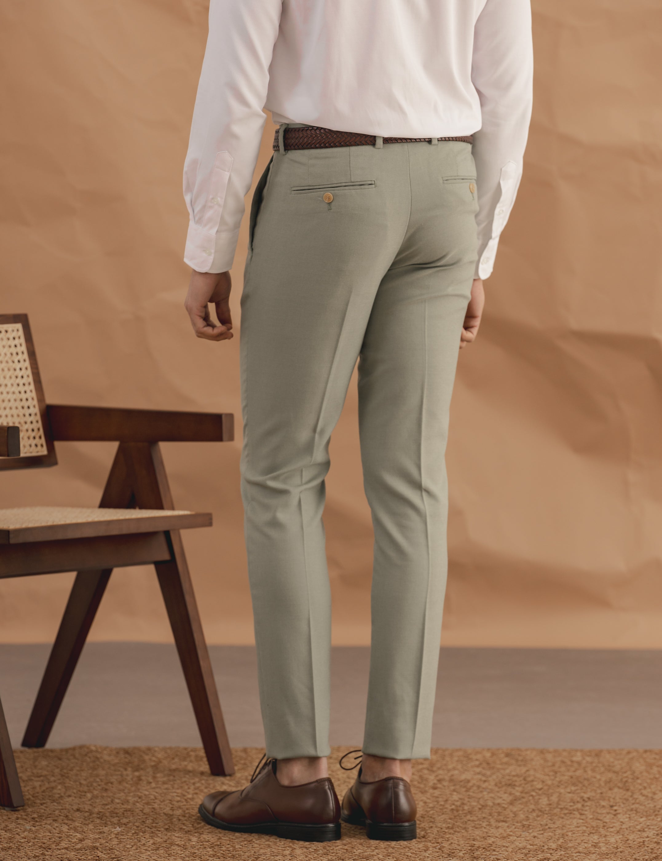PANTALÓN DE TRAJE VERDE