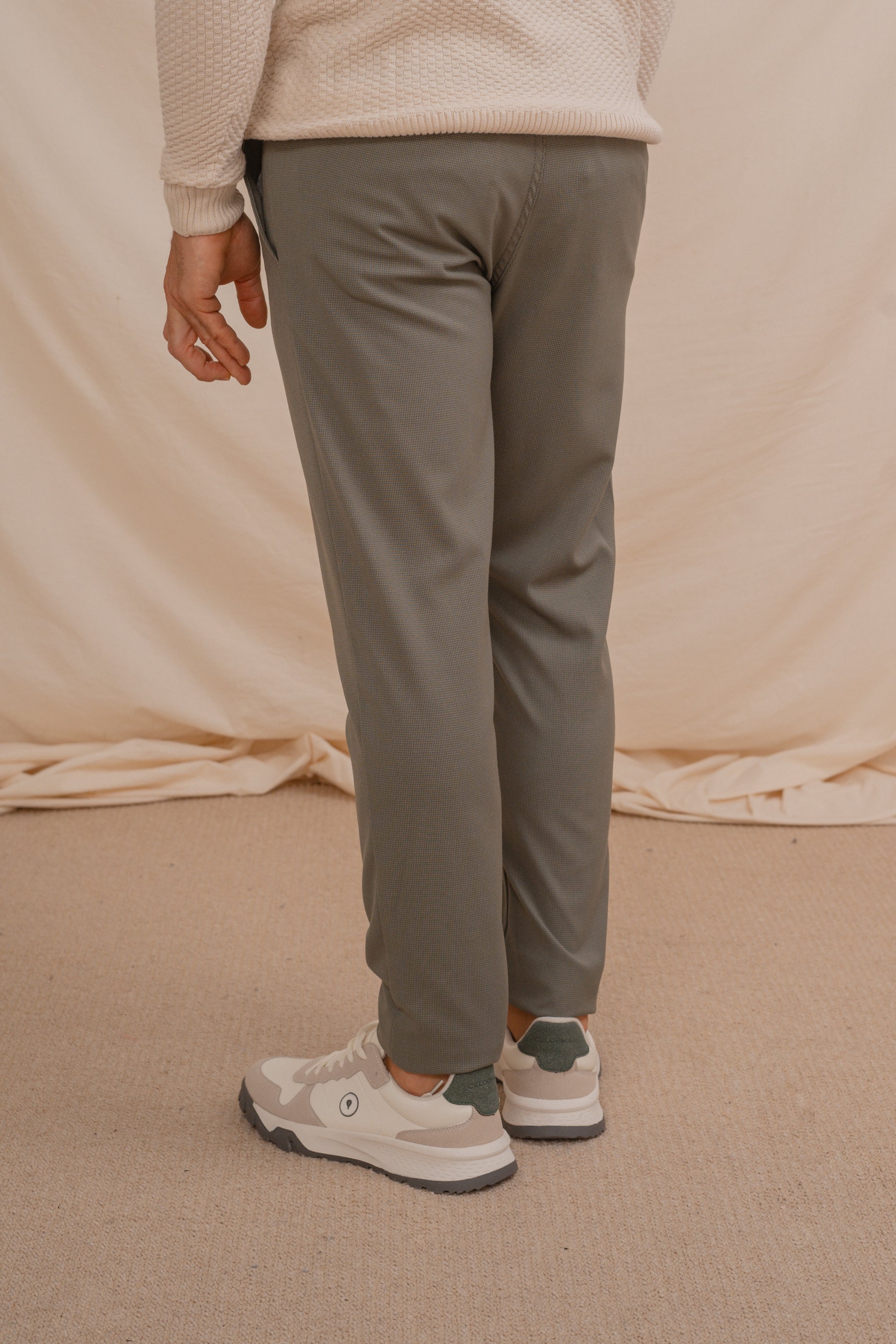 PANTALÓN CASUAL PATA DE GALLO VERDE
