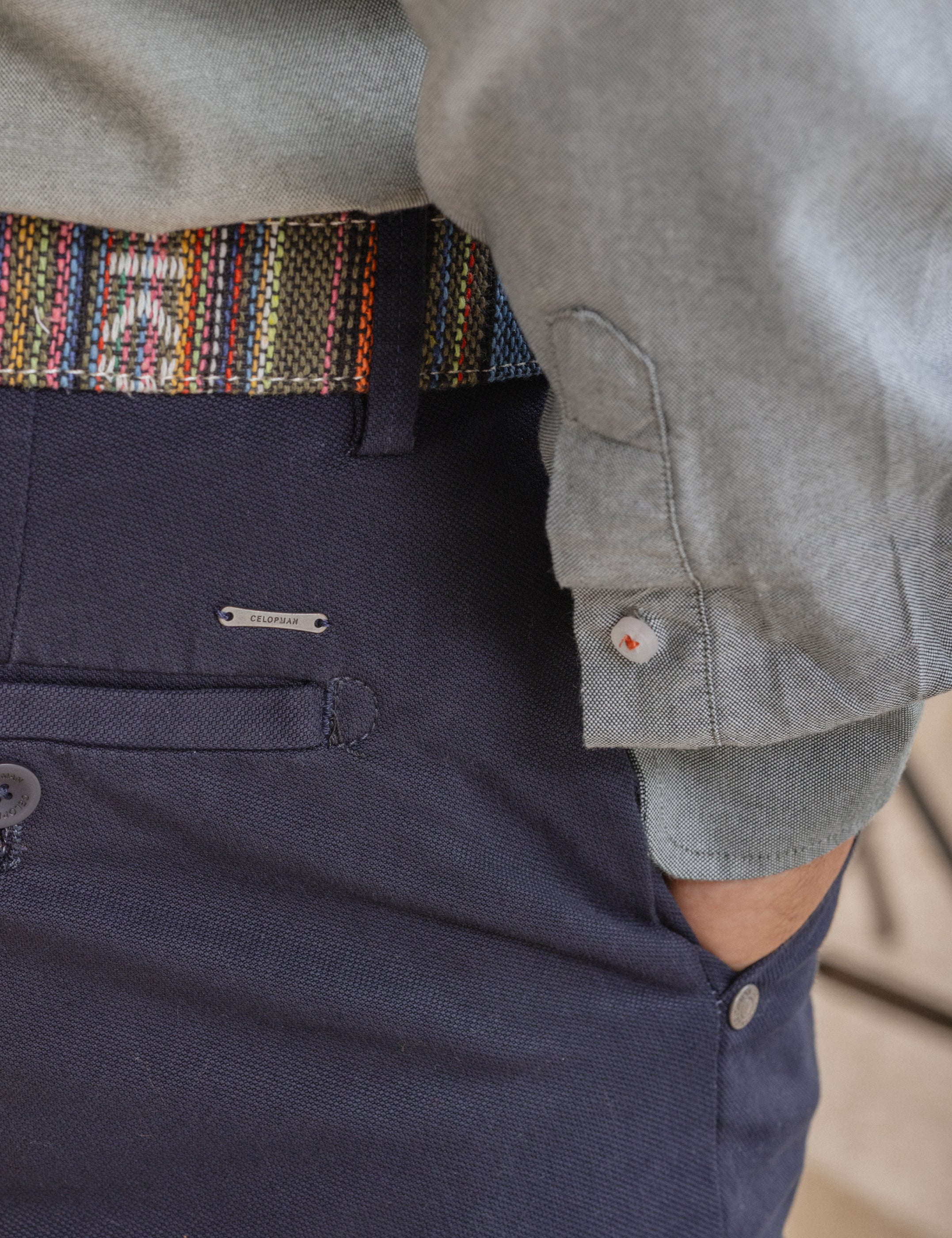 PANTALÓN CASUAL DE VESTIR MARINO