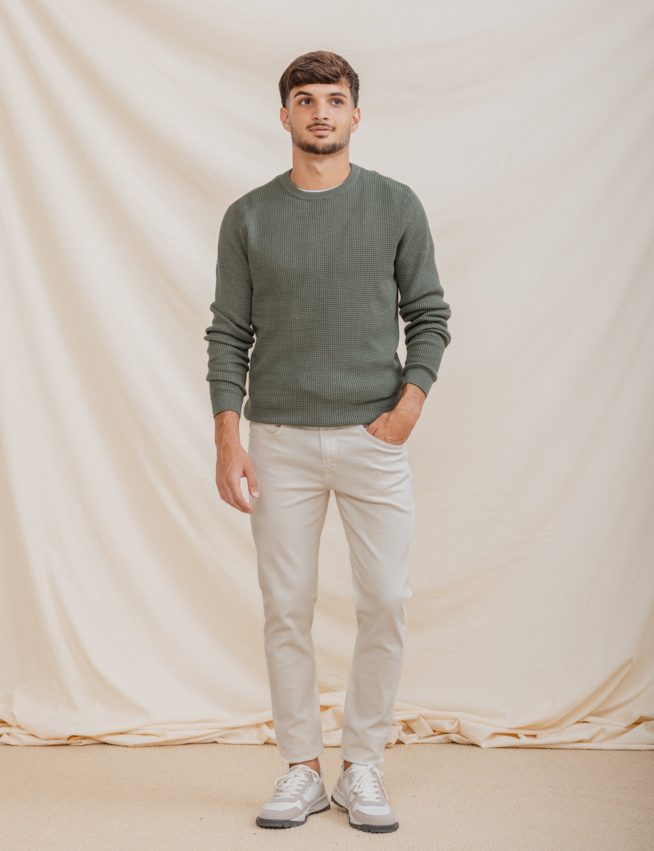 PANTALÓN 5 BOLSILLOS SLIM BEIGE
