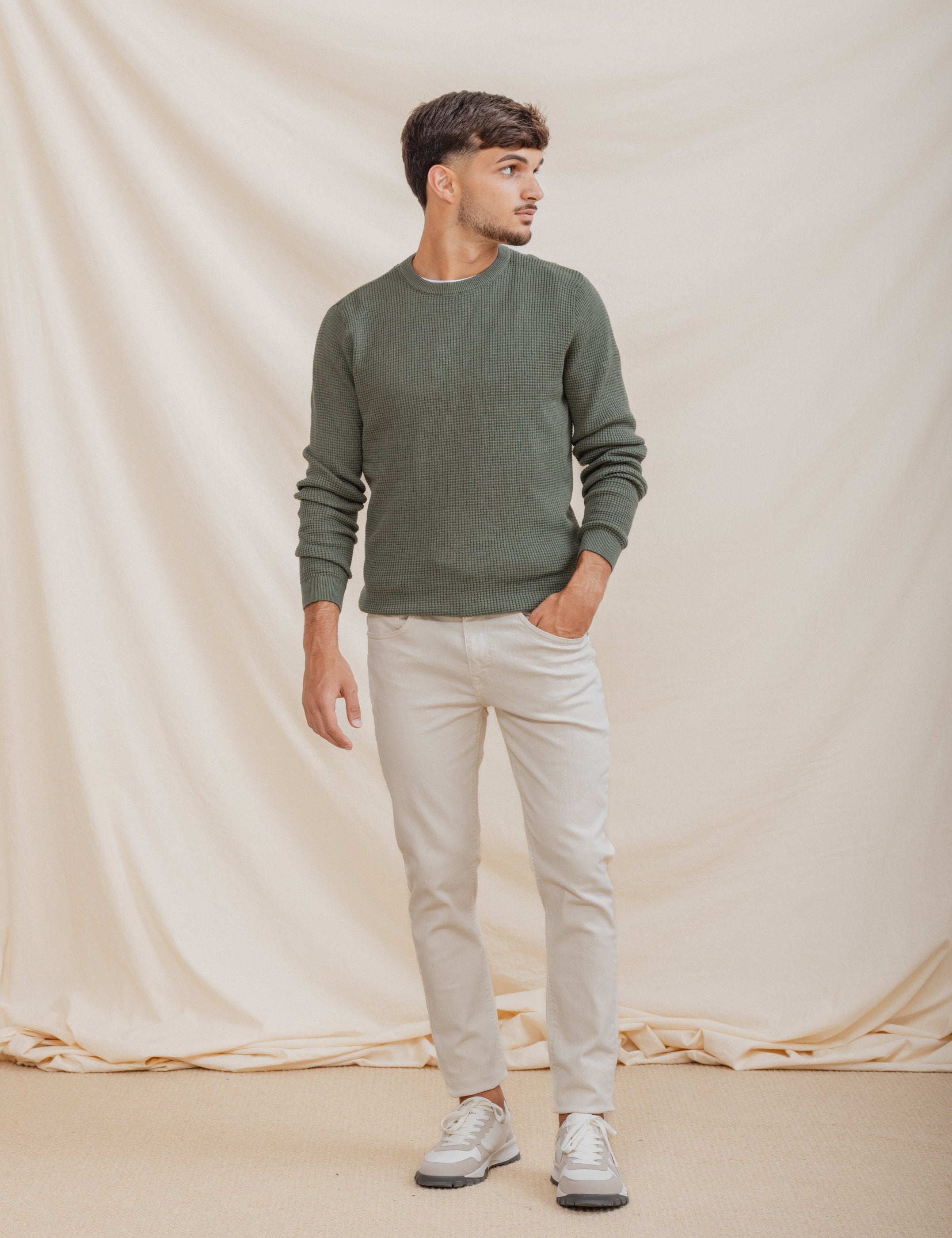 PANTALÓN 5 BOLSILLOS SLIM BEIGE