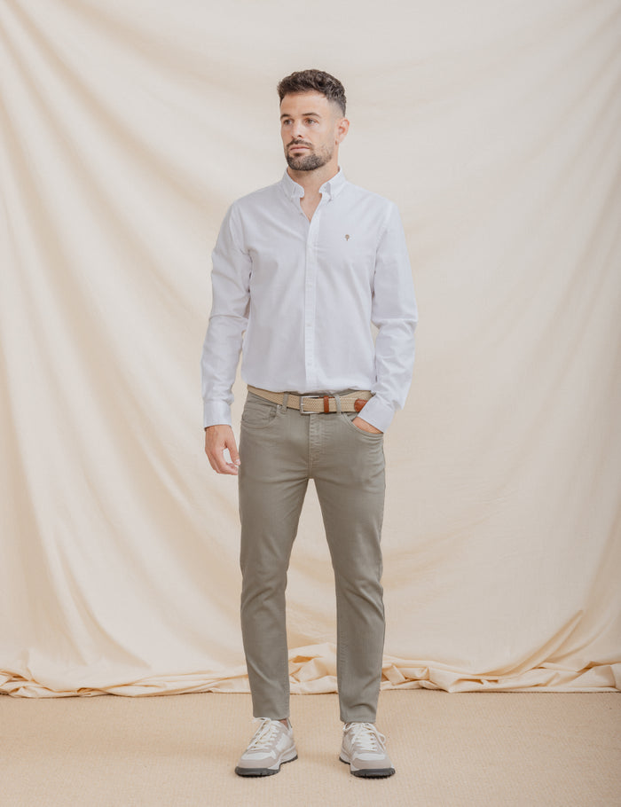 PANTALÓN 5 BOLSILLOS SLIM VERDE