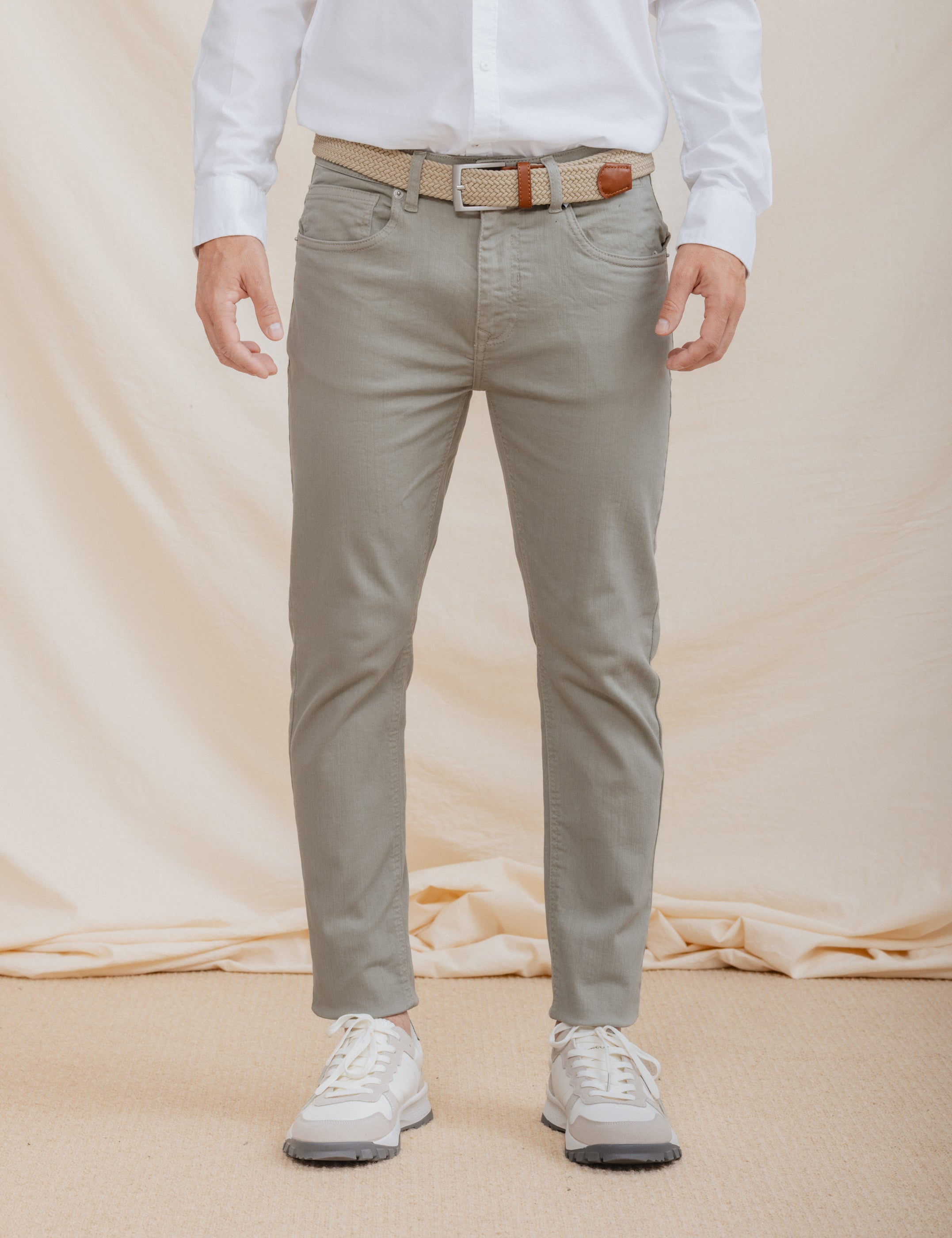 PANTALÓN 5 BOLSILLOS SLIM VERDE