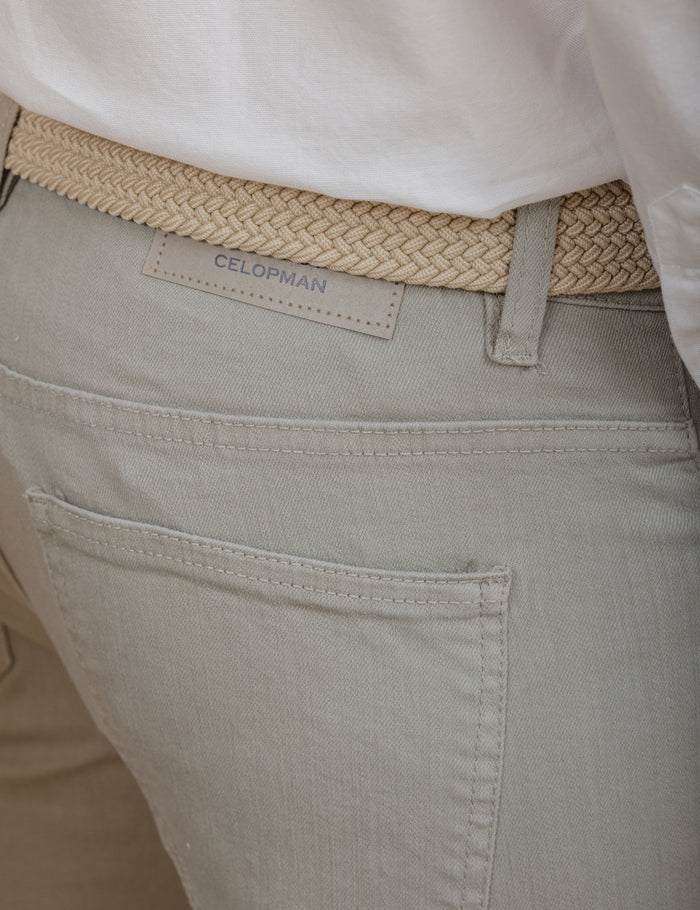 PANTALÓN 5 BOLSILLOS SLIM VERDE