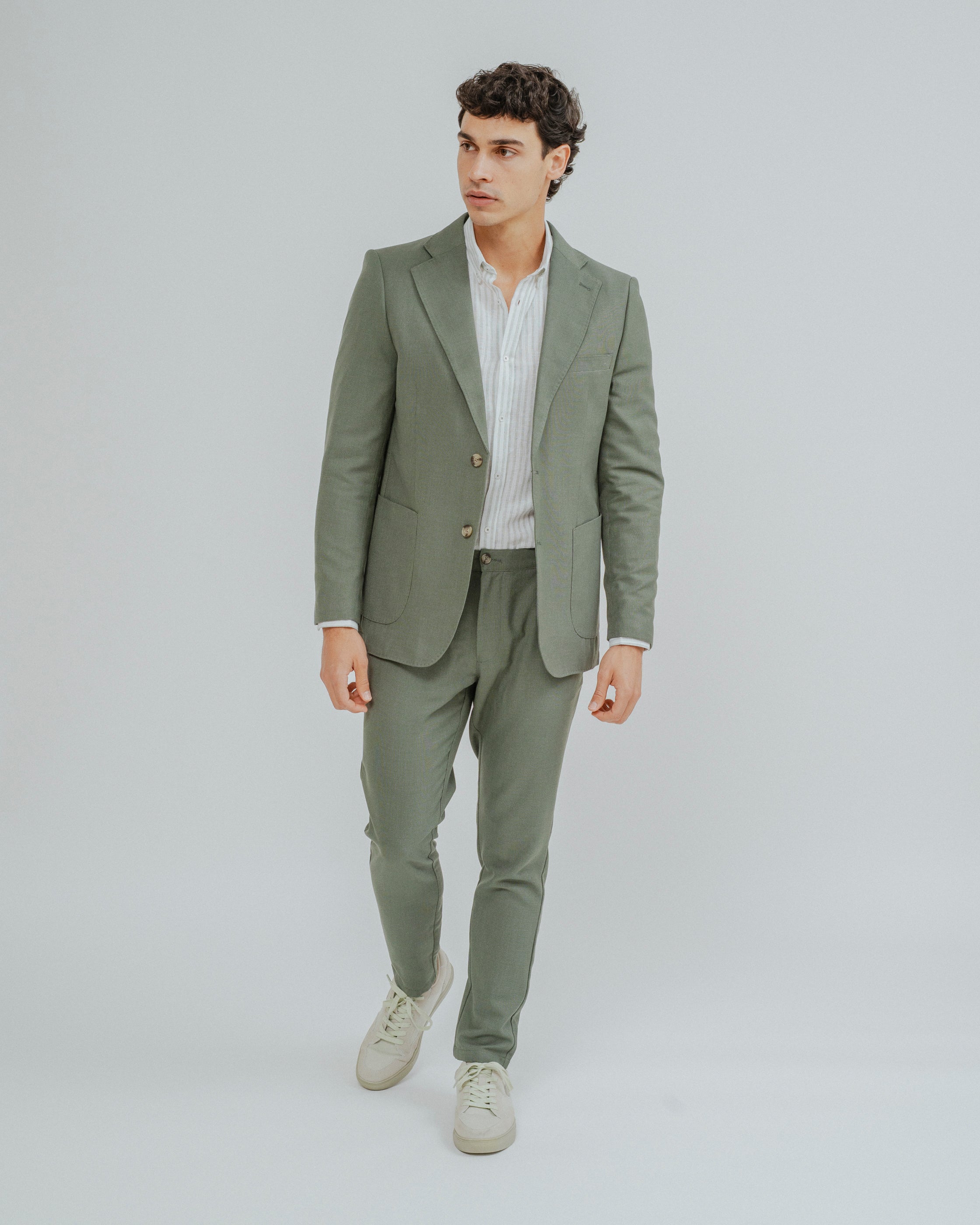 PANTALÓN CASUAL GOMA VESTIR VERDE