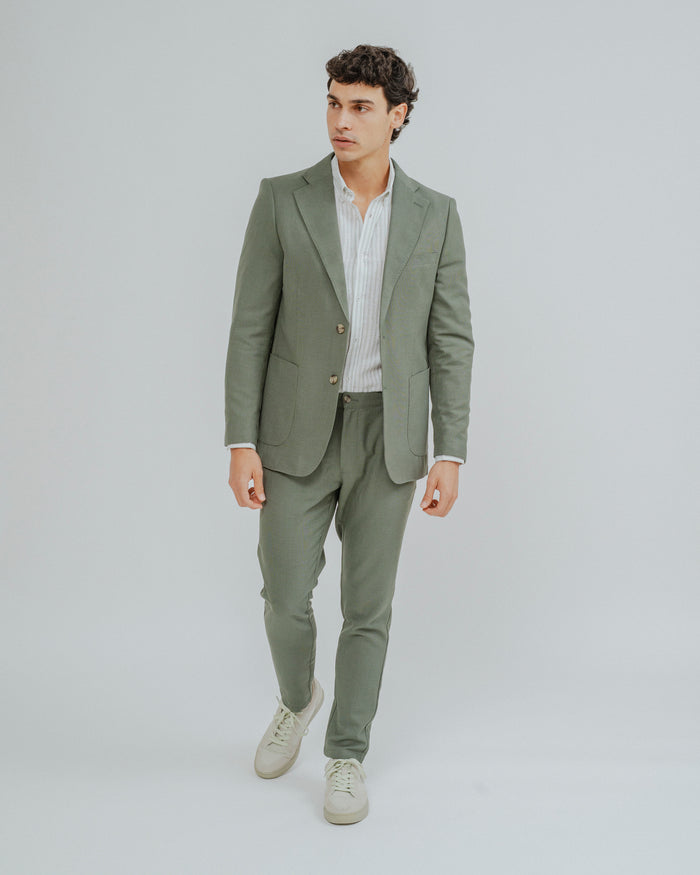 PANTALÓN CASUAL GOMA VESTIR VERDE