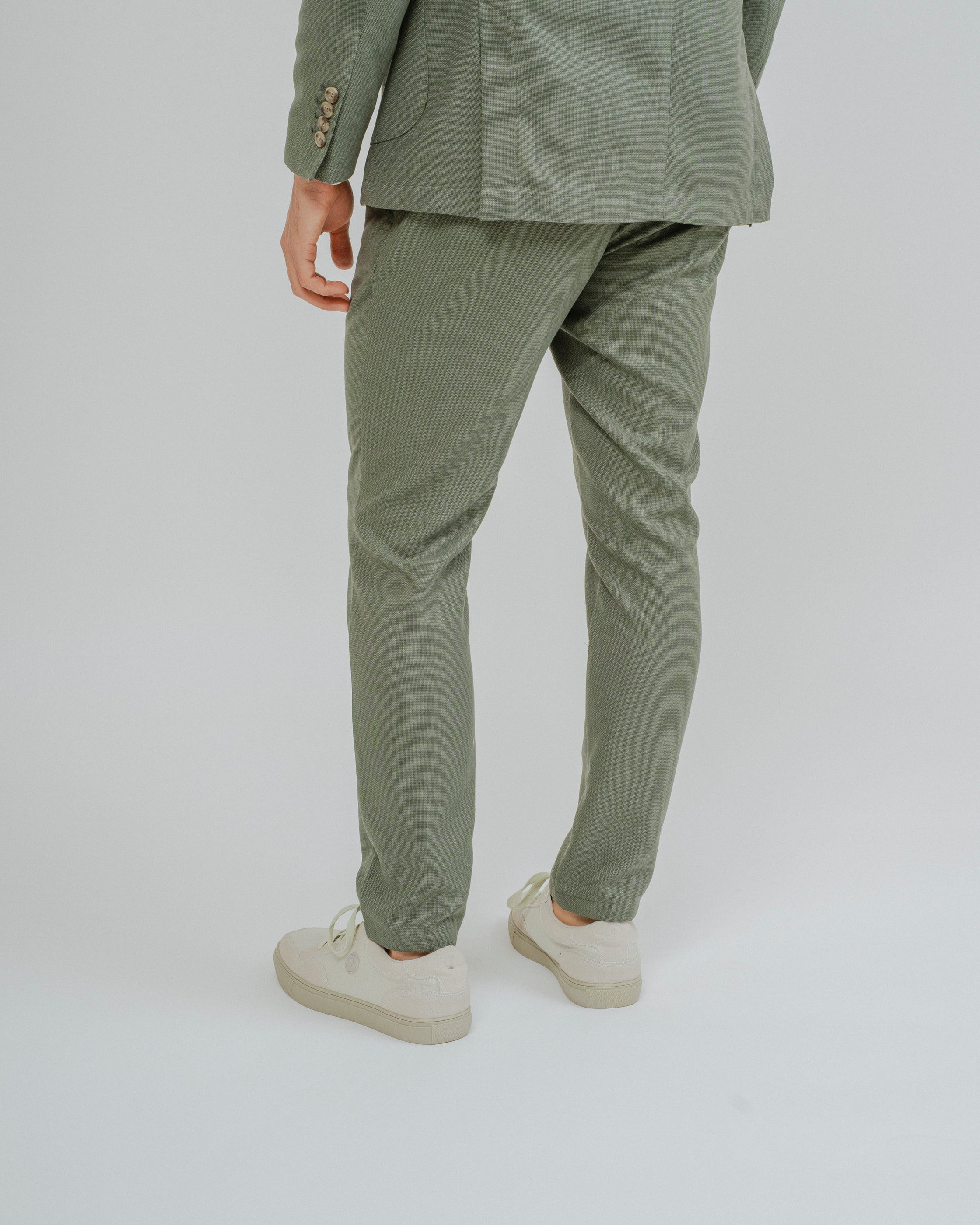PANTALÓN CASUAL GOMA VESTIR VERDE