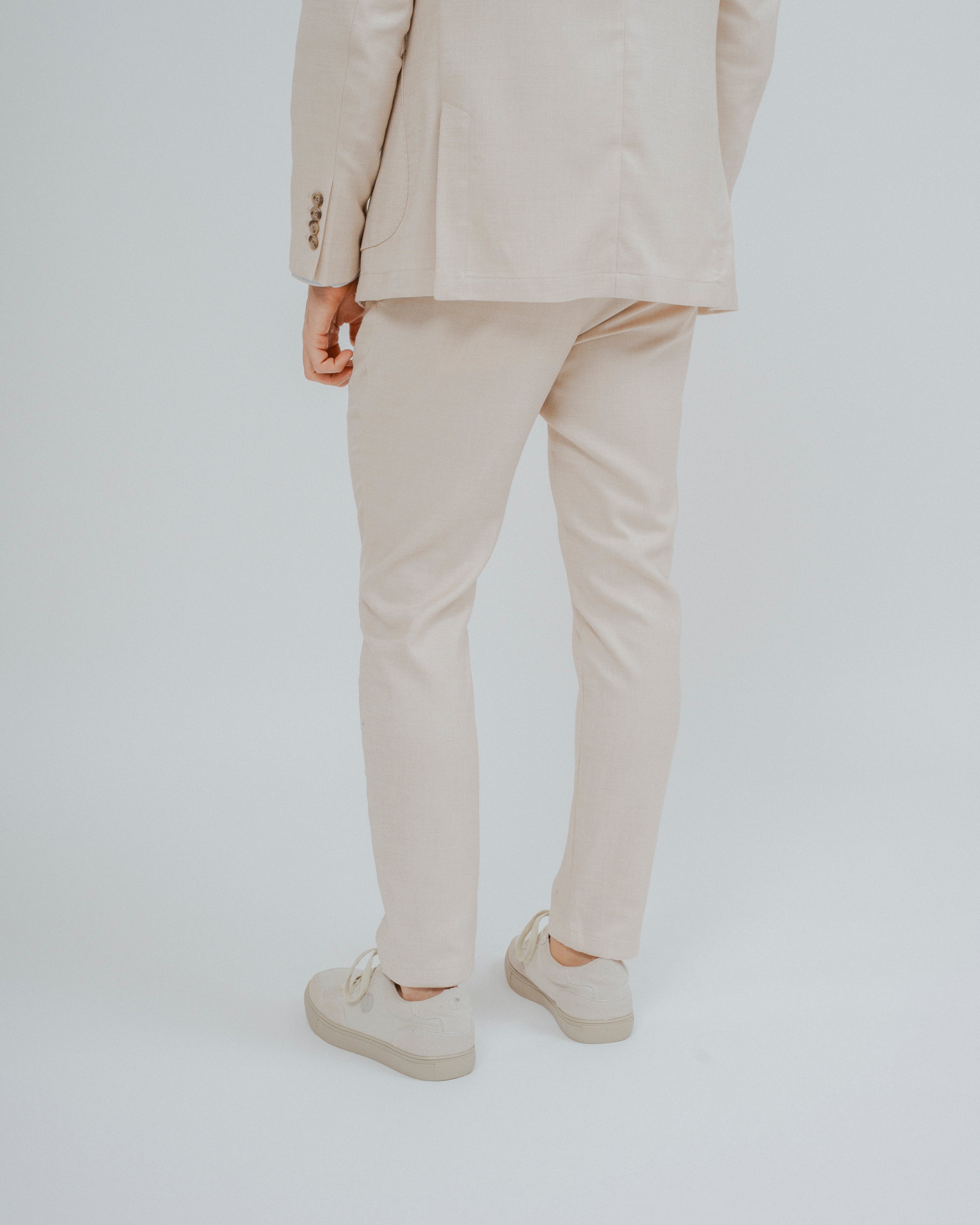 PANTALÓN CASUAL GOMA VESTIR BEIGE