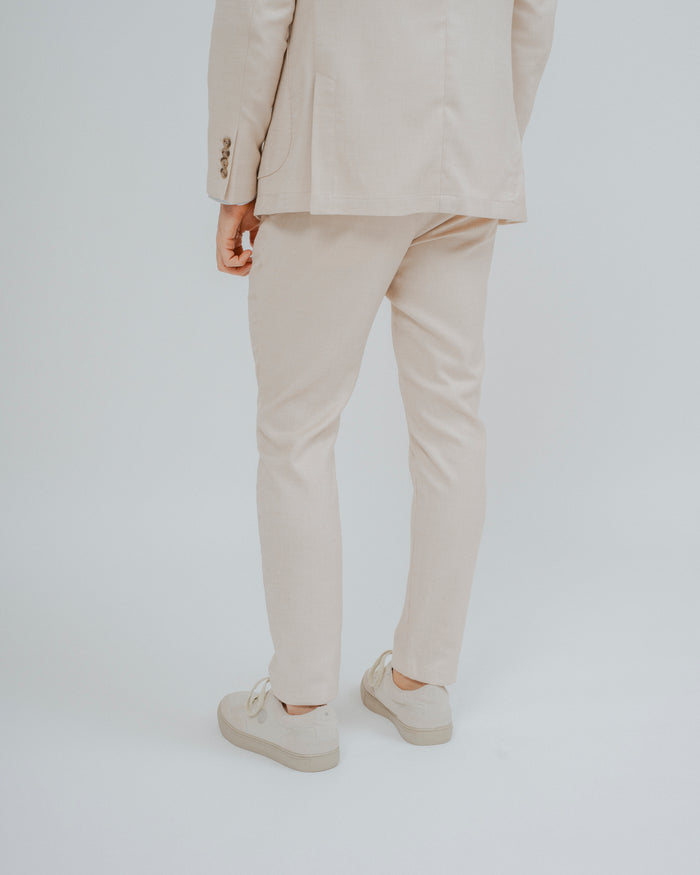 PANTALÓN CASUAL GOMA VESTIR BEIGE