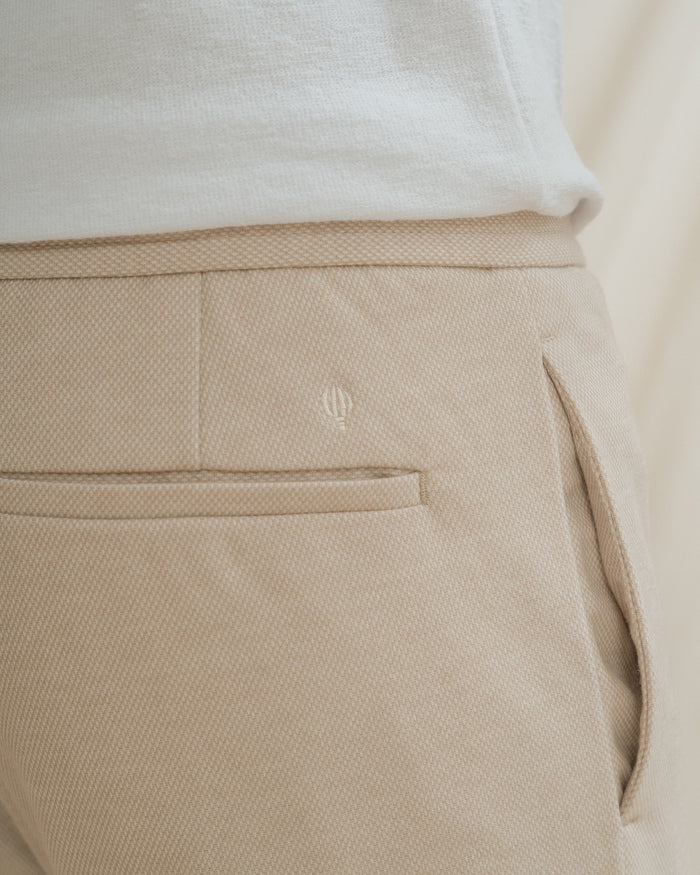 PANTALÓN TRAJE JOGGER CASUAL BEIGE