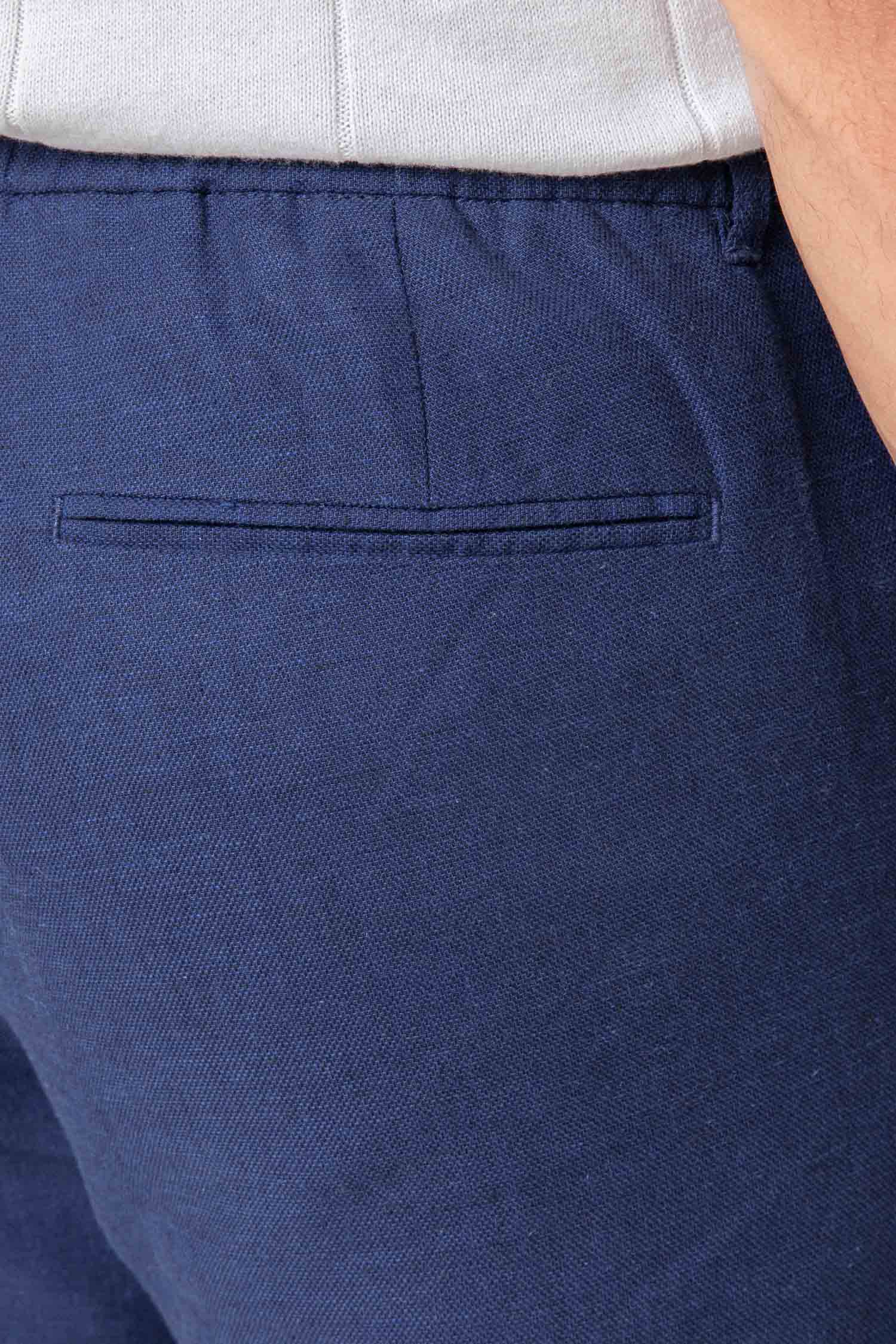 PANTALÓN LINO GOMA EN CINTURA MARINO