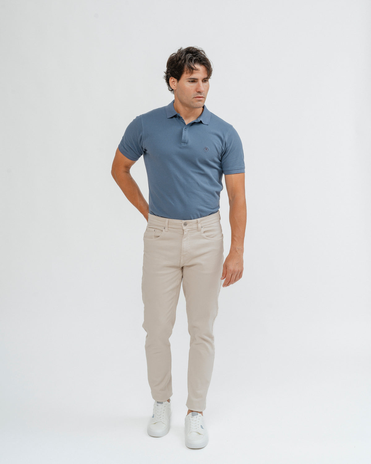 PANTALÓN 5 BOLSILLOS SLIM BEIGE