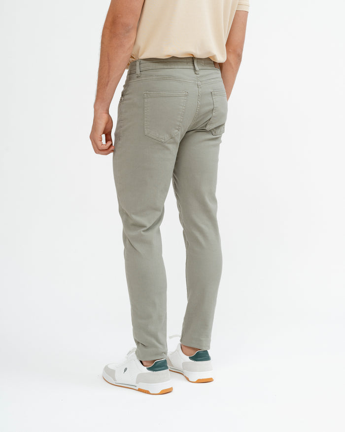 PANTALÓN 5 BOLSILLOS SLIM VERDE