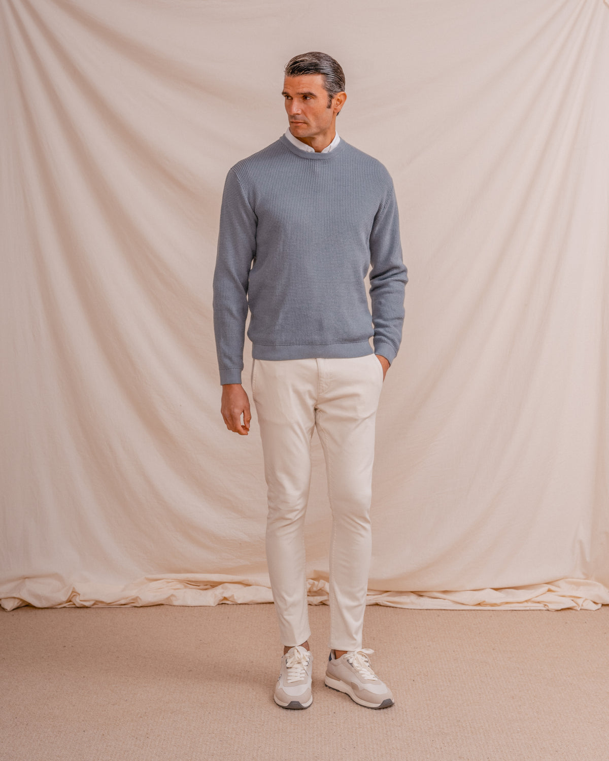 CALÇAS CHINO SKINNY BEGE