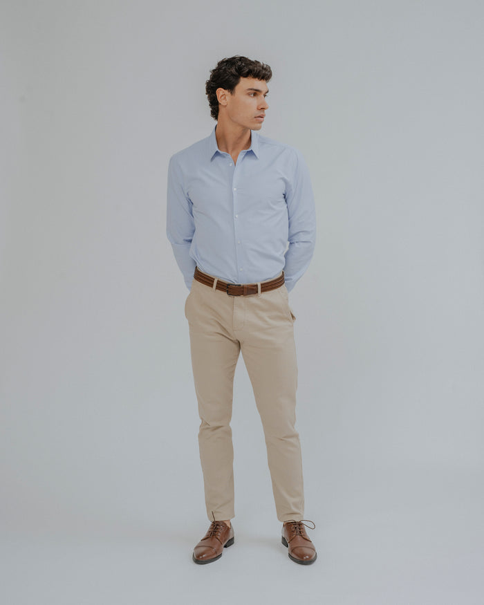 CHINO SLIM PIQUÉ BEIGE