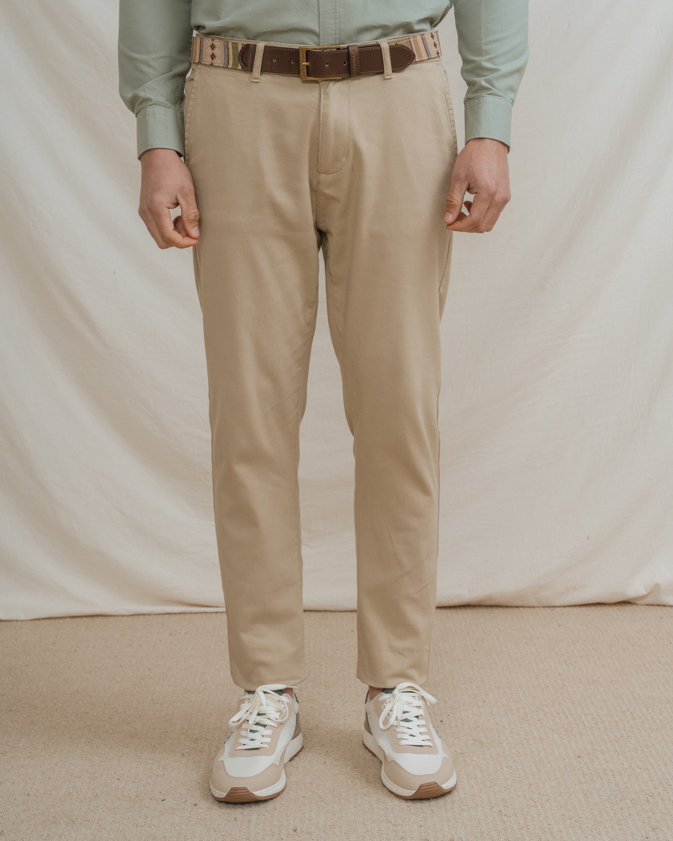 CHINO SLIM PIQUÉ BEIGE