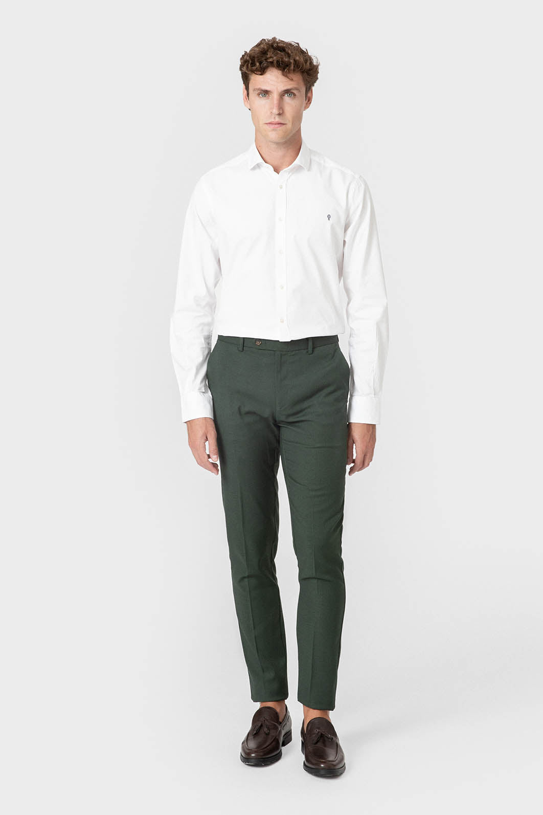 PANTALÓN DE TRAJE VERDE