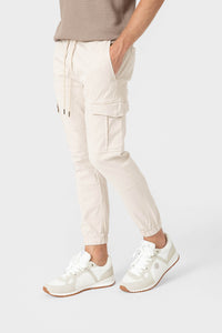 PANTALÓN JOGGER CARGO BEIGE
