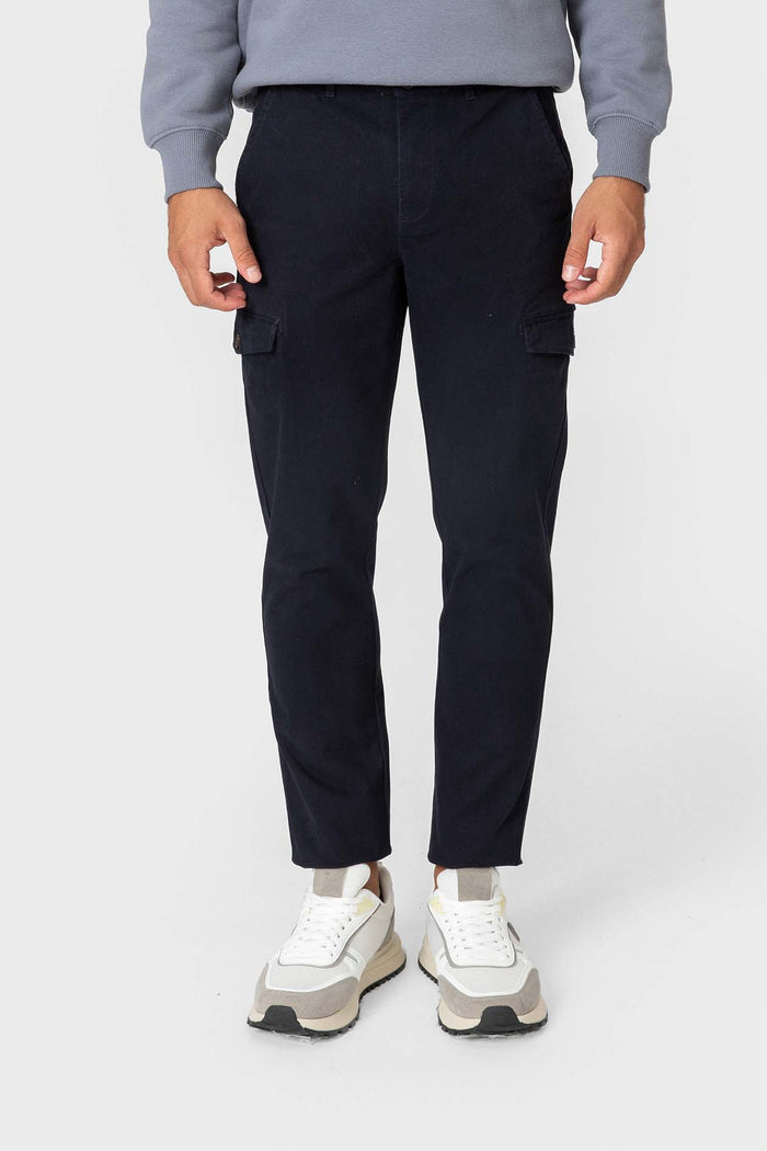 PANTALÓN CHINO CARGO AZUL