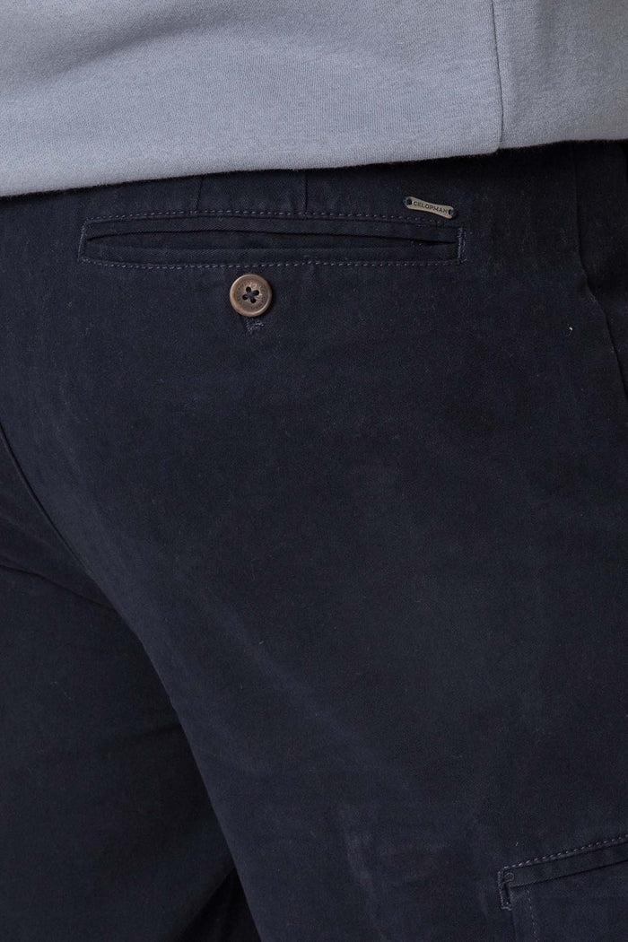 PANTALÓN CHINO CARGO AZUL