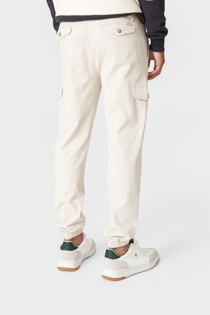PANTALÓN JOGGER CARGO BEIGE