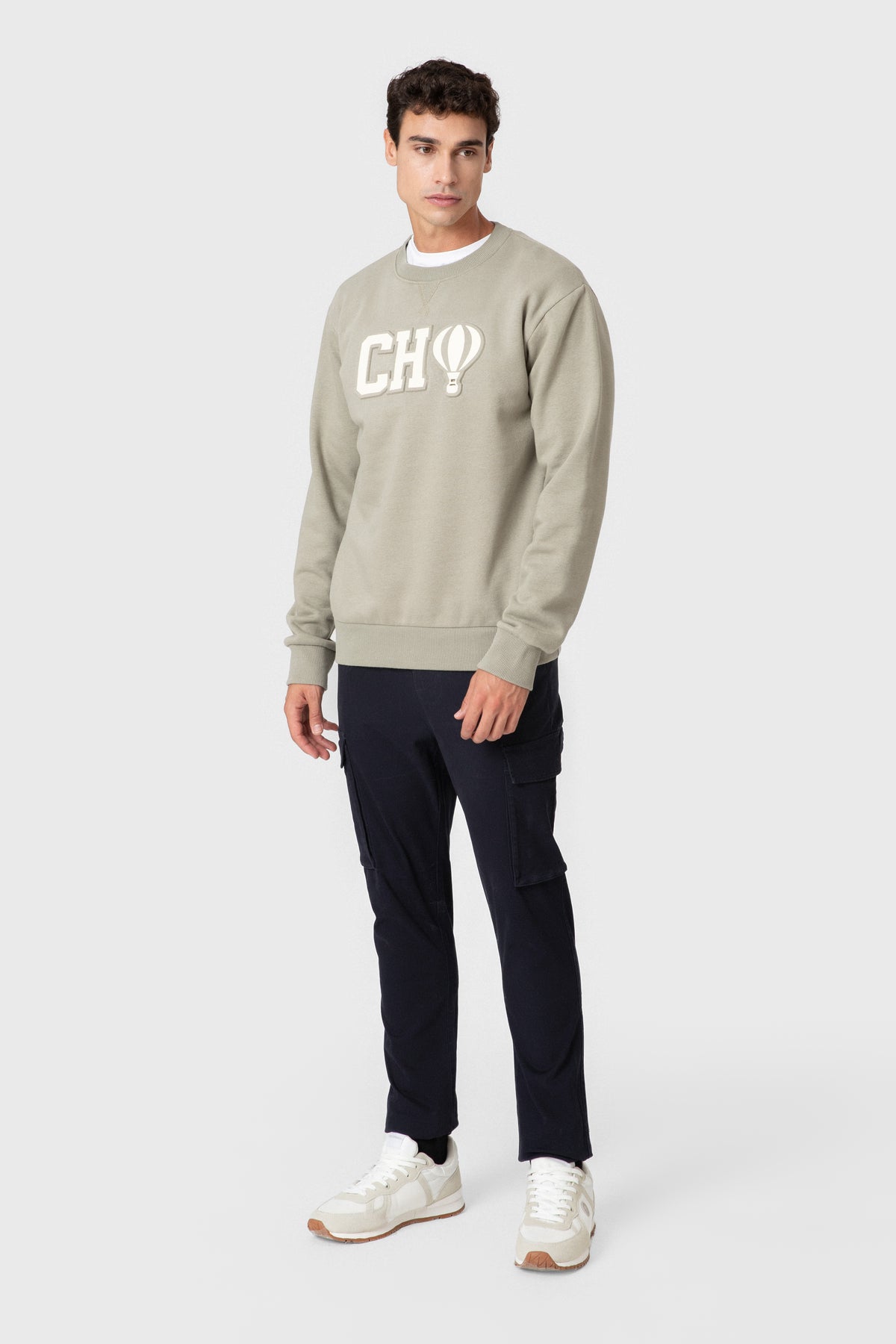PANTALÓN CHINO CARGO PINZAS MARINO