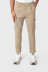 PANTALÓN CHINO CARGO PINZAS BEIGE