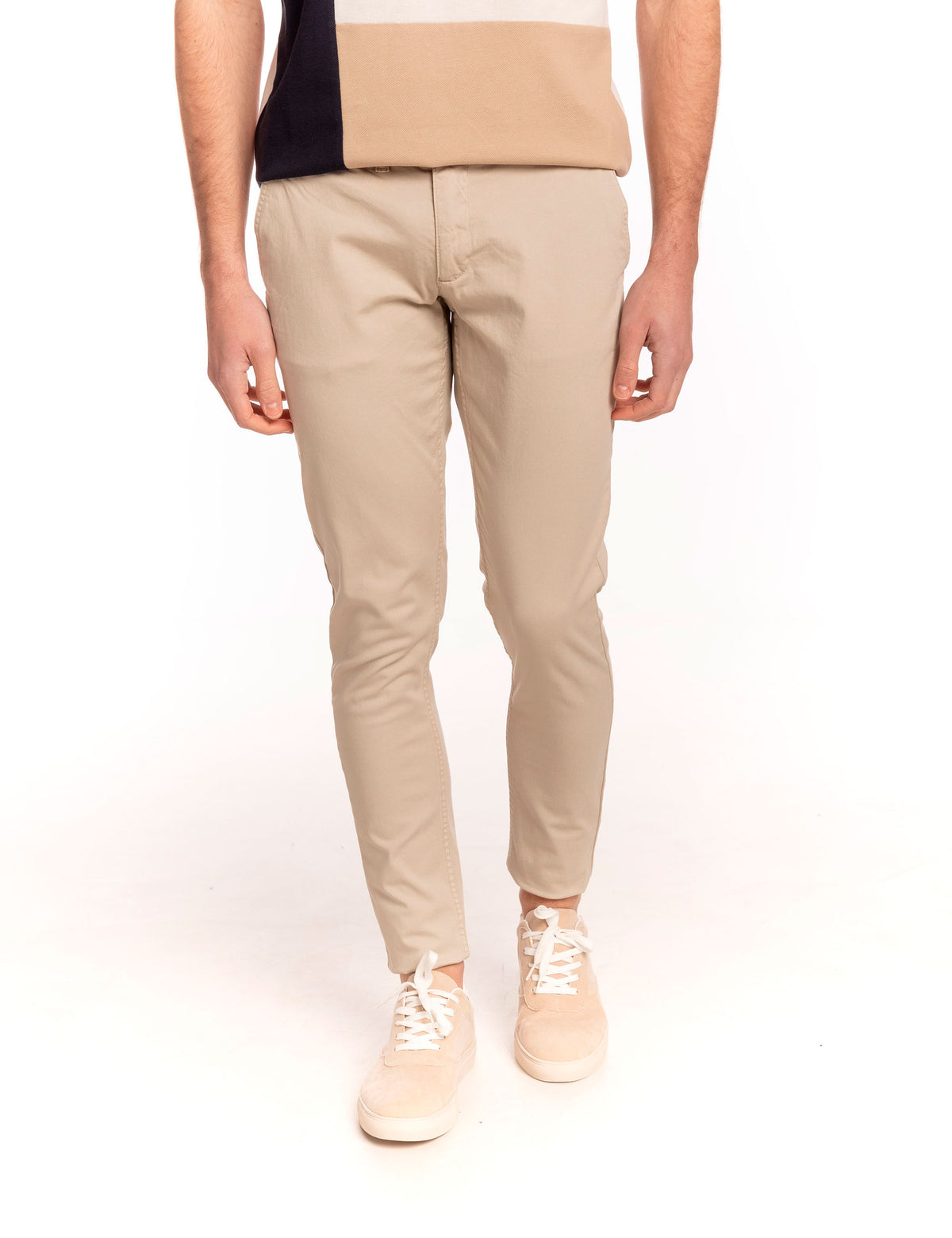 CALÇAS CHINO SKINNY BEGE