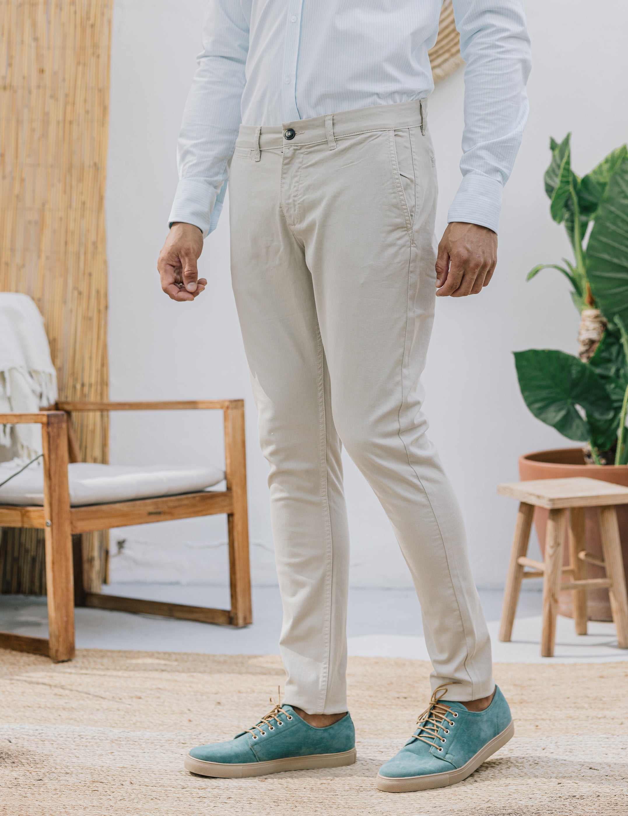 CHINO SKINNY BEIGE CLARO