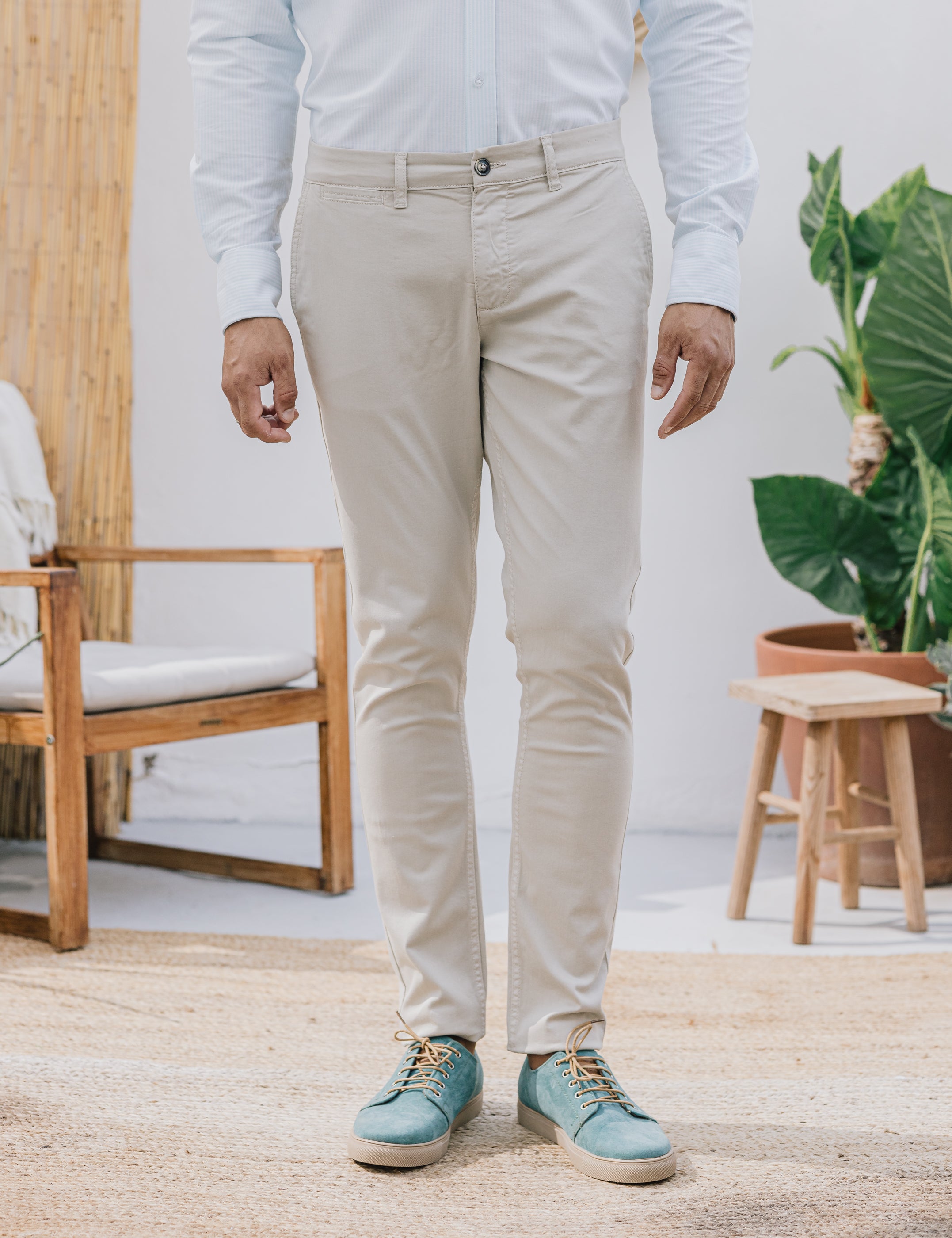 CHINO SKINNY BEIGE CLARO