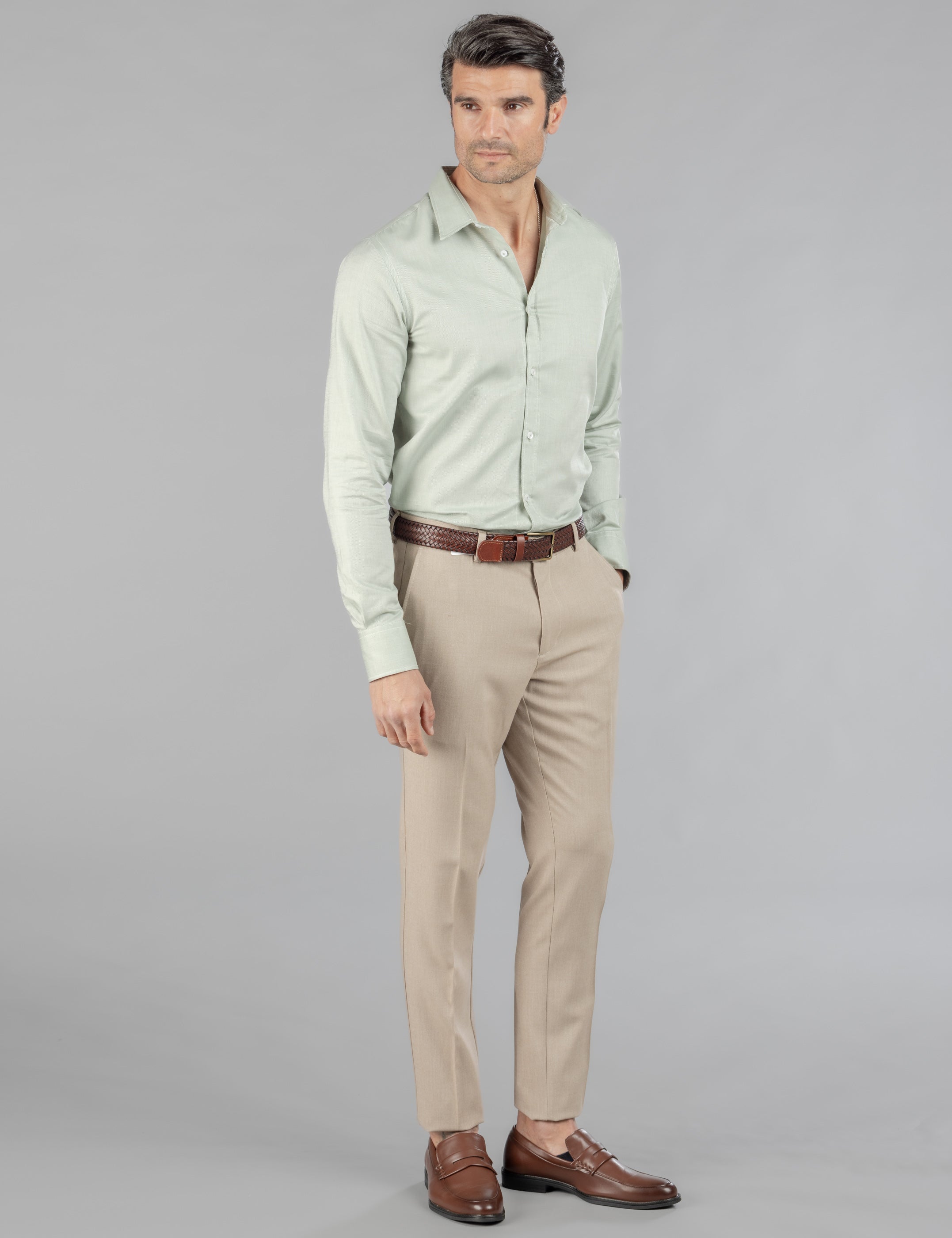 PANTALÓN VESTIR BEIGE