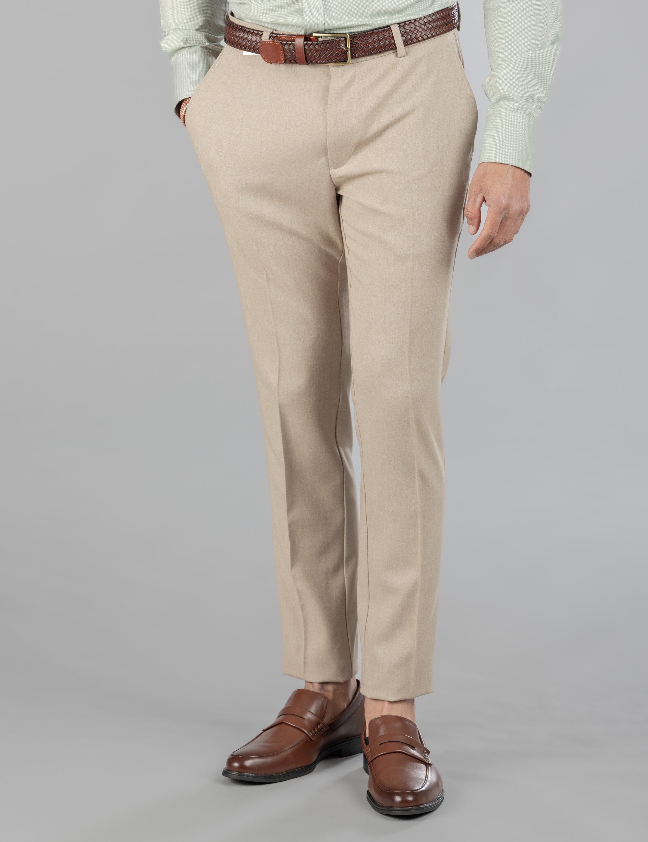 PANTALÓN VESTIR BEIGE