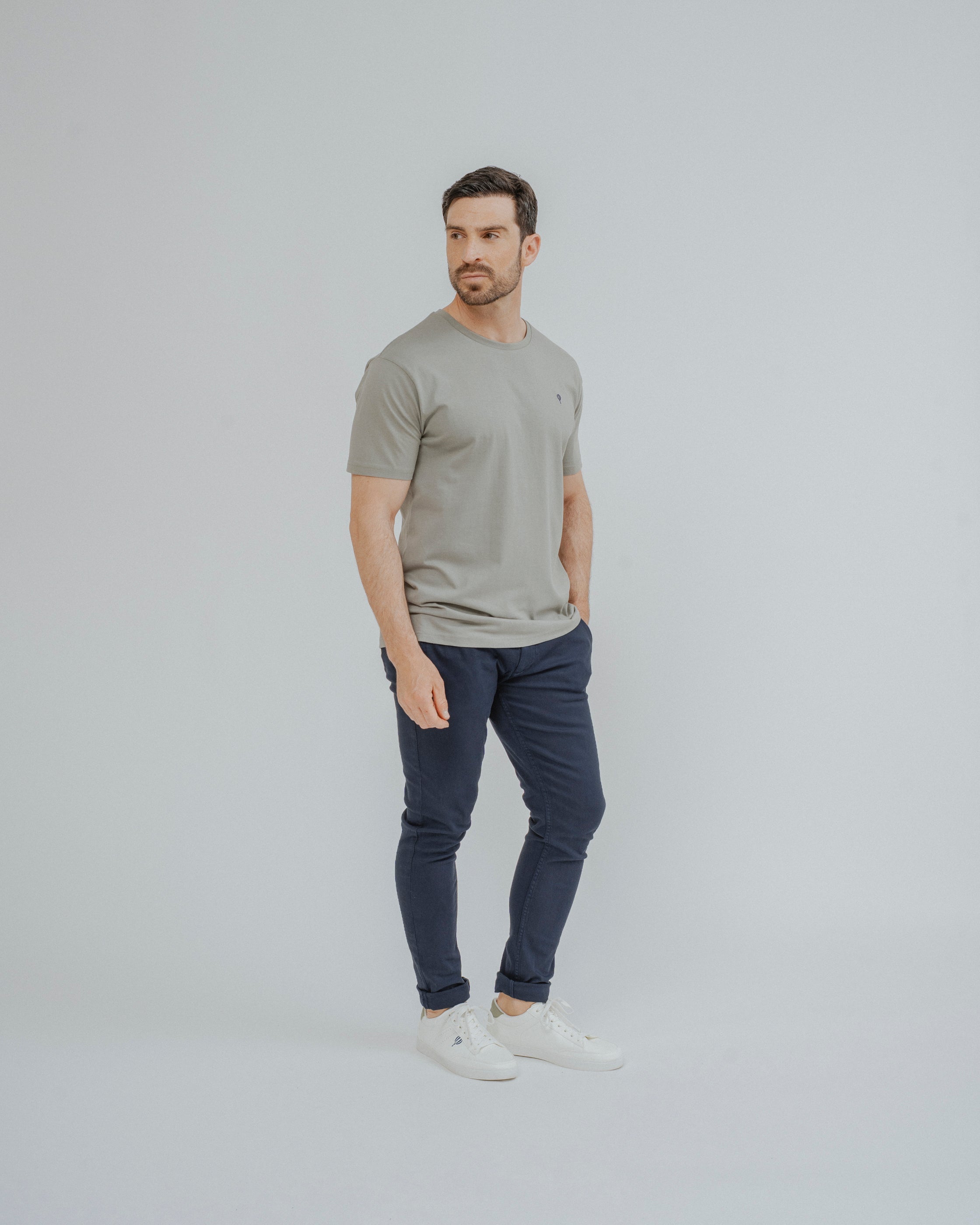 PANTALÓN CHINO SKINNY CROPPED AZUL