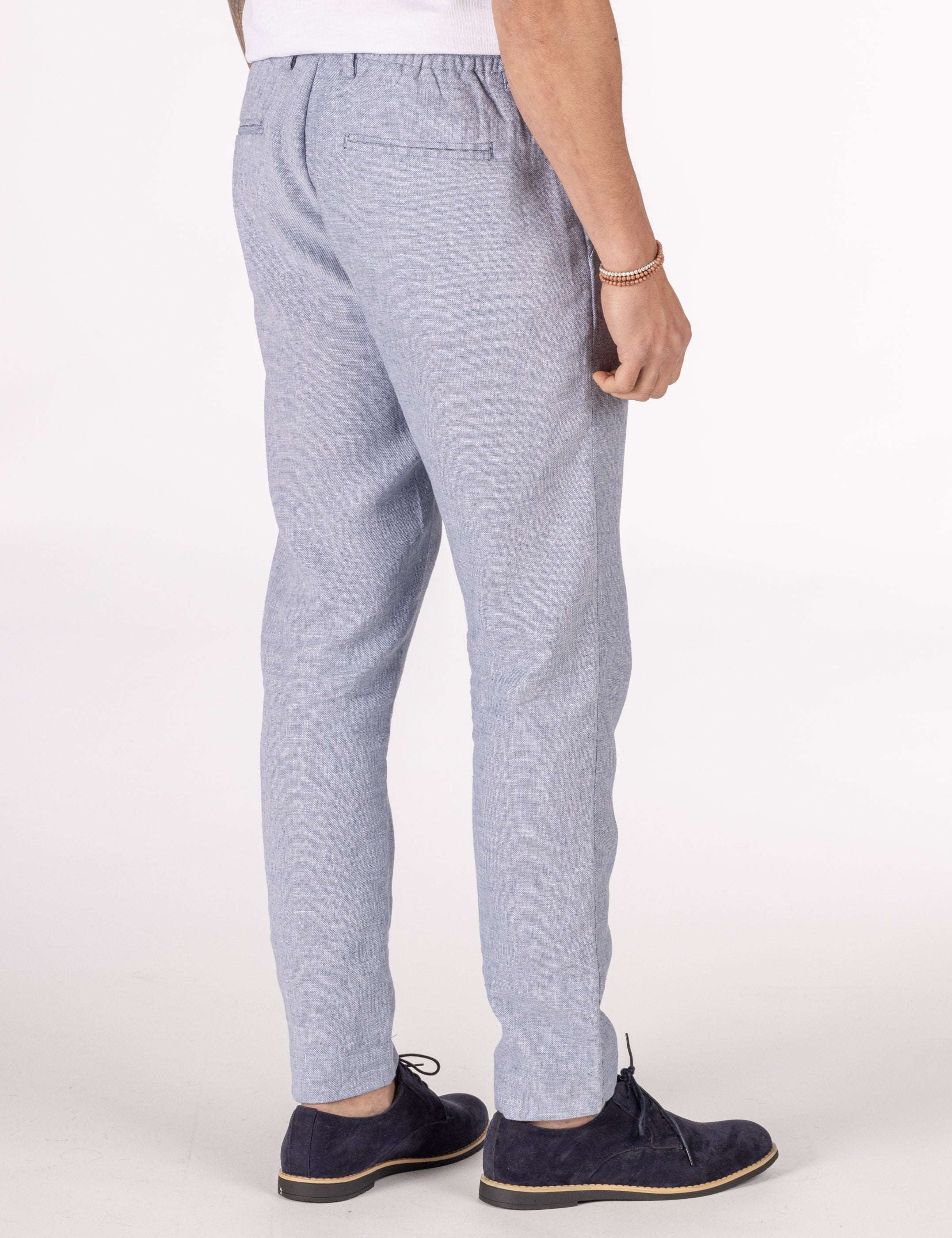 PANTALON CASUAL GOMA LINO CELESTE