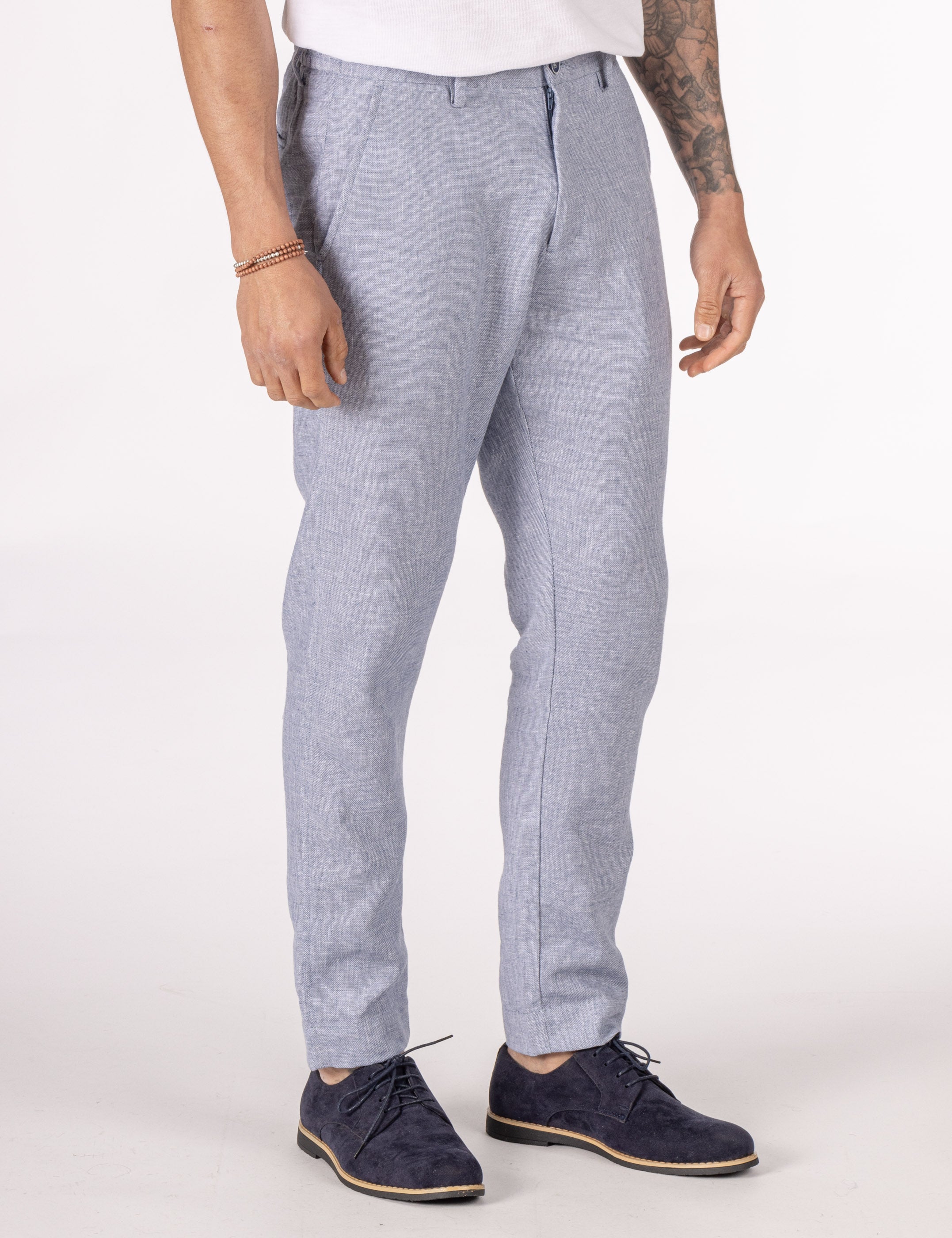 PANTALON CASUAL GOMA LINO CELESTE
