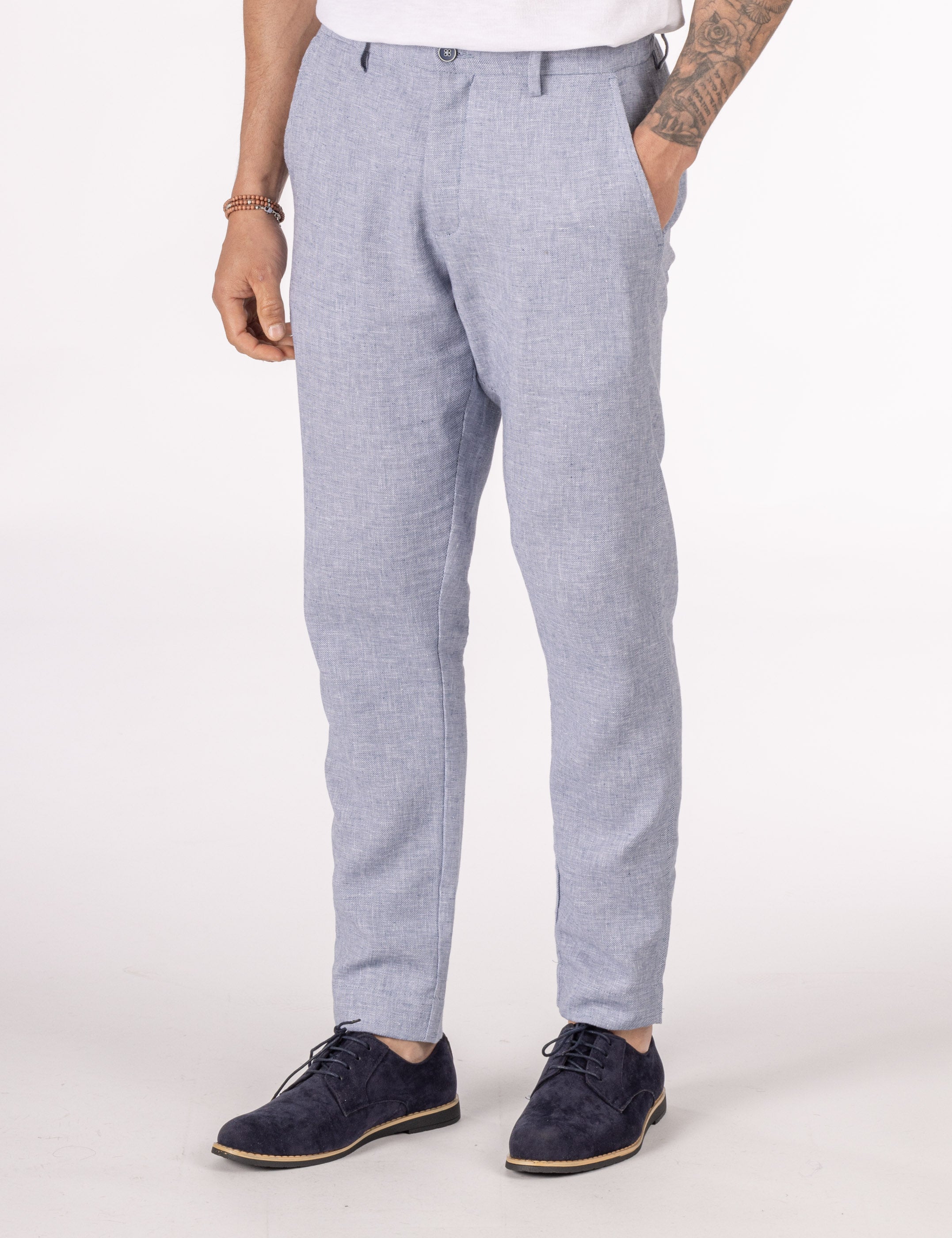 PANTALON CASUAL GOMA LINO CELESTE