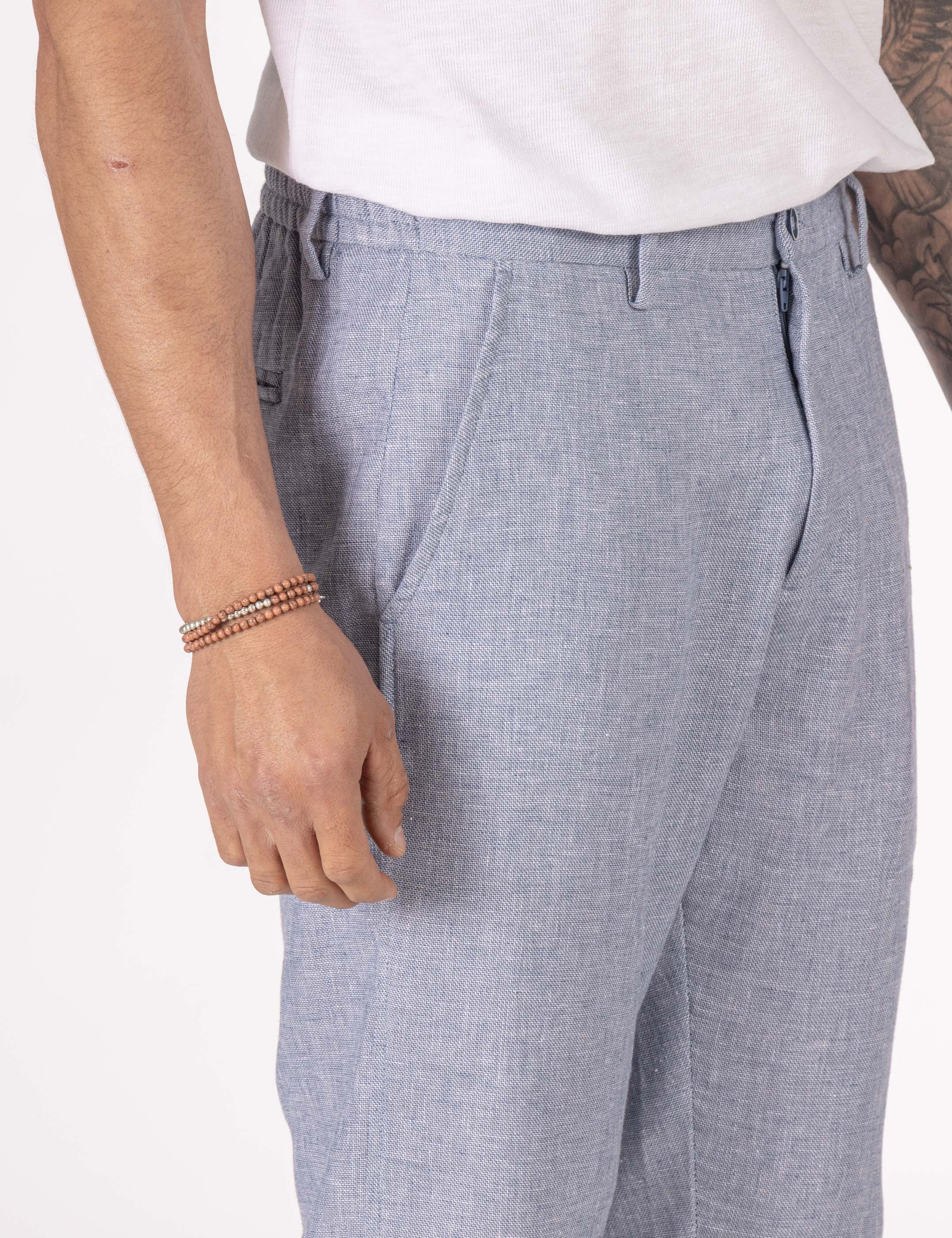 PANTALON CASUAL GOMA LINO CELESTE