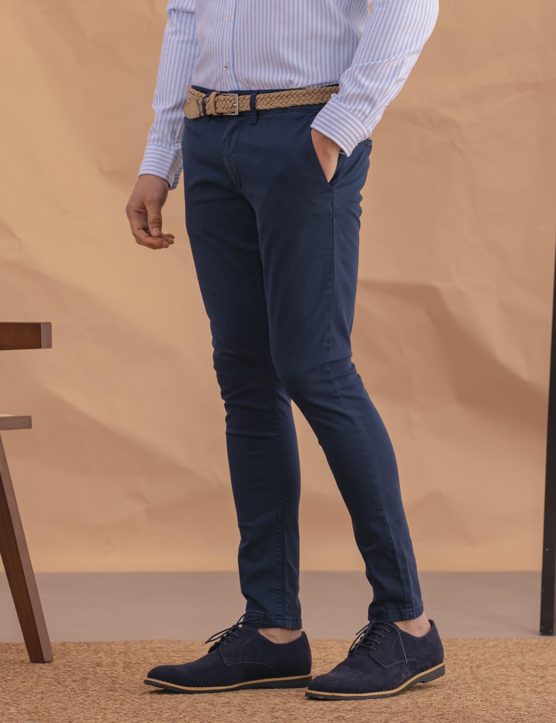 CHINO BÁSICO SKINNY AZUL